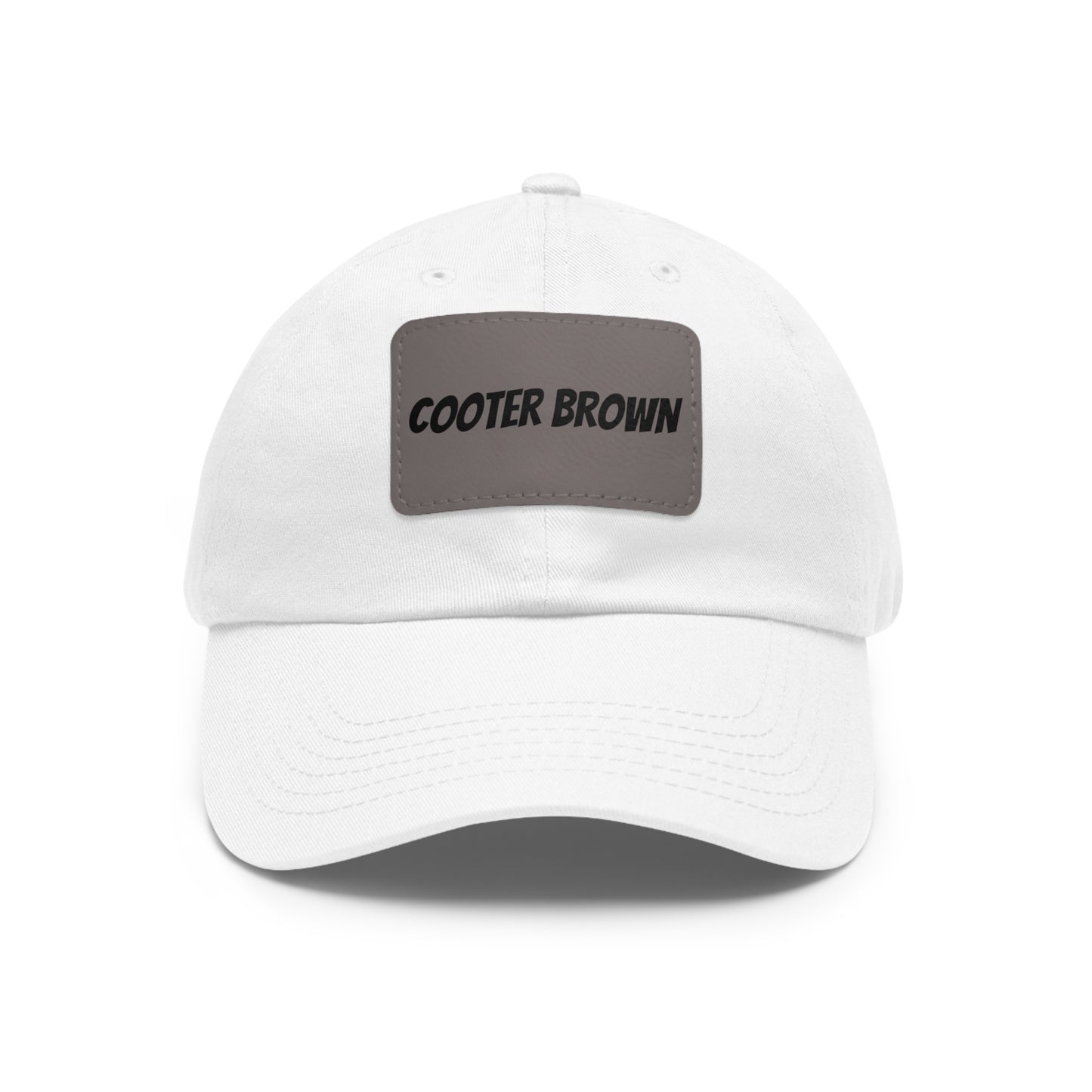 Cooter Brown Hat with Leather Patch (Rectangle)