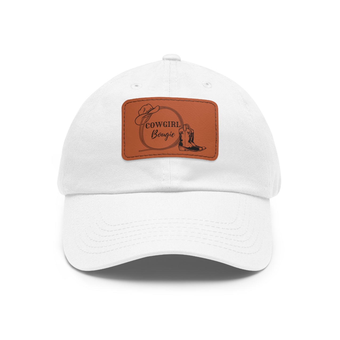 Cowgirl Bougie Hat with Leather Patch (Rectangle)