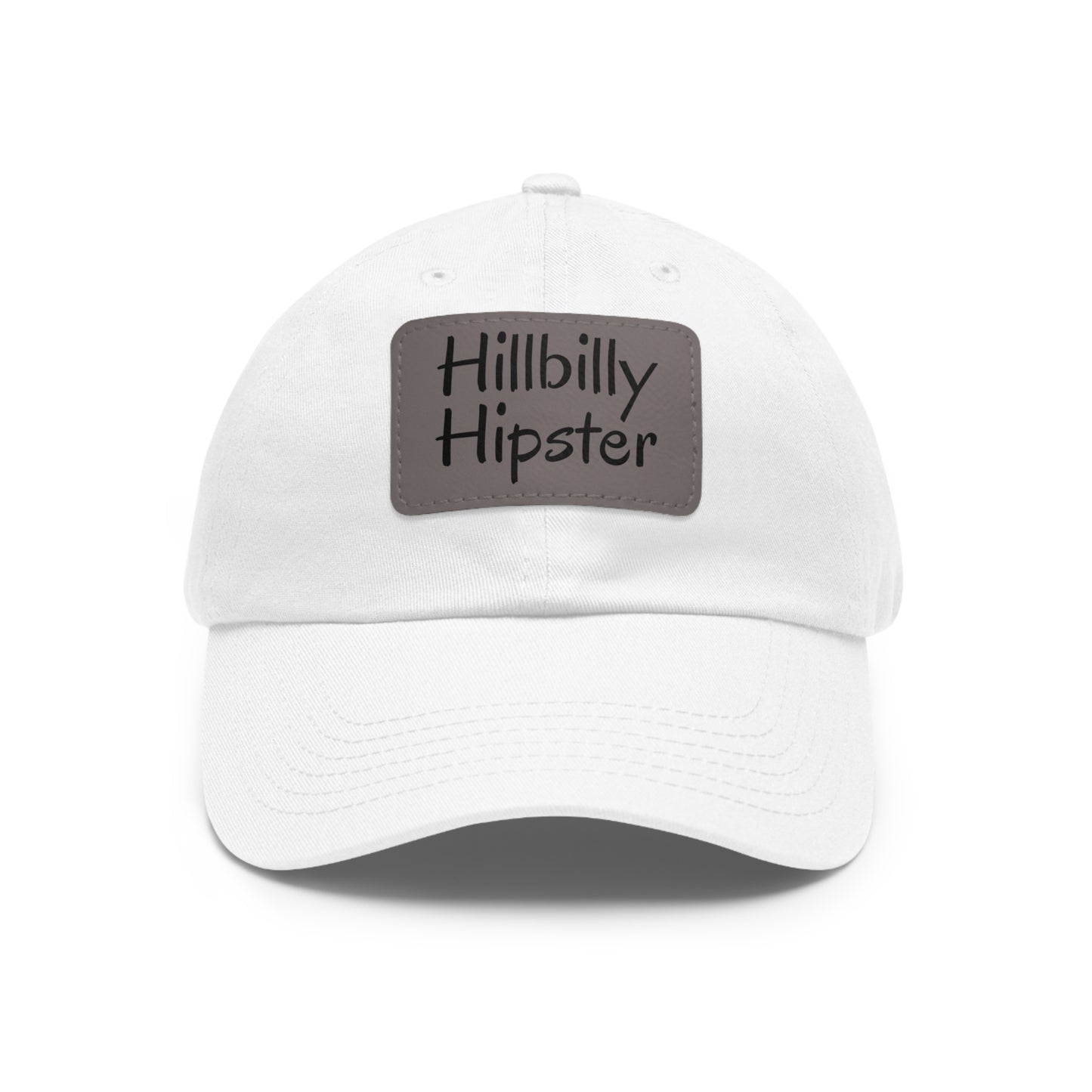 Hillbilly Hipster Hat with Leather Patch (Rectangle)