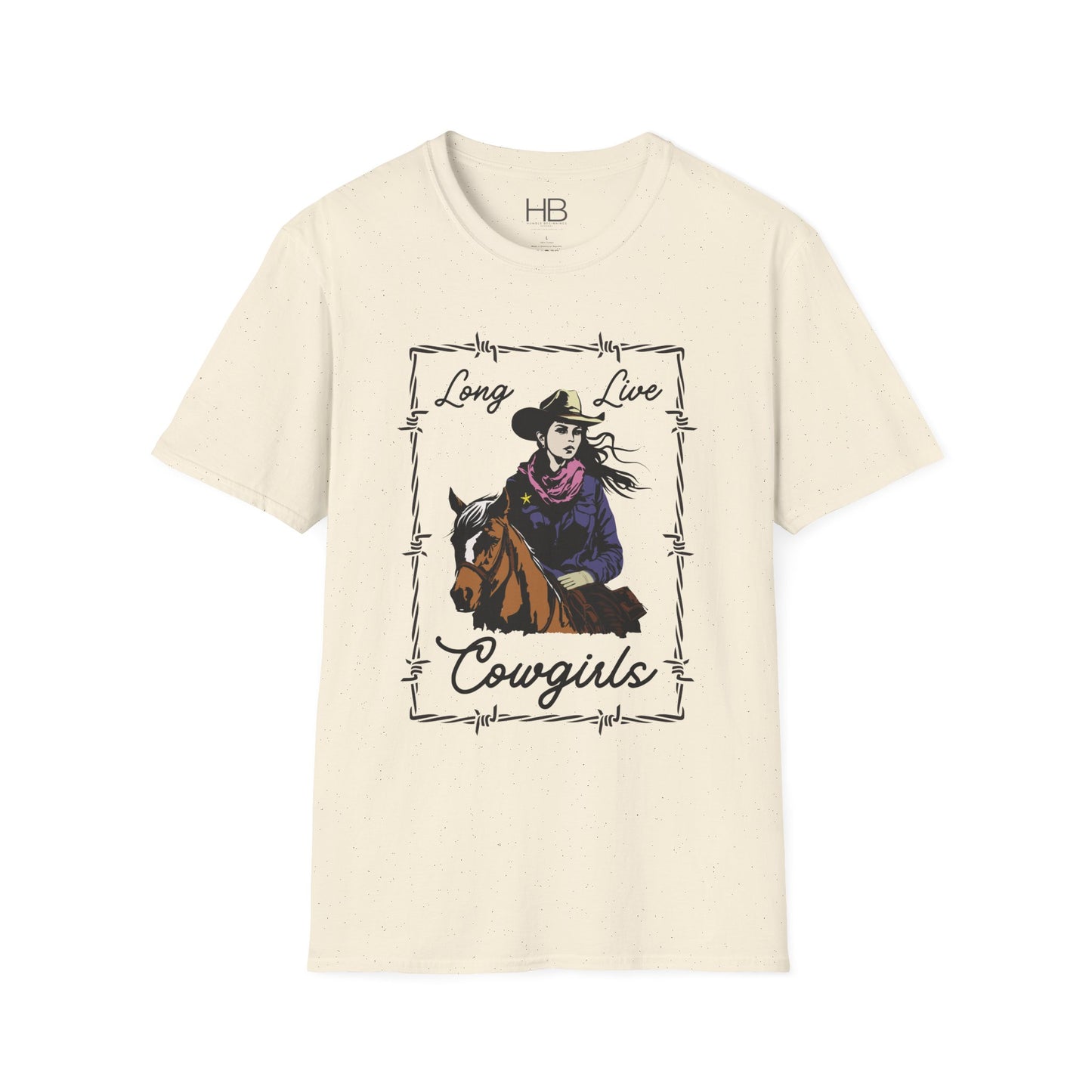 Long Live Cowgirls Barbed Wire Unisex Softstyle T-Shirt