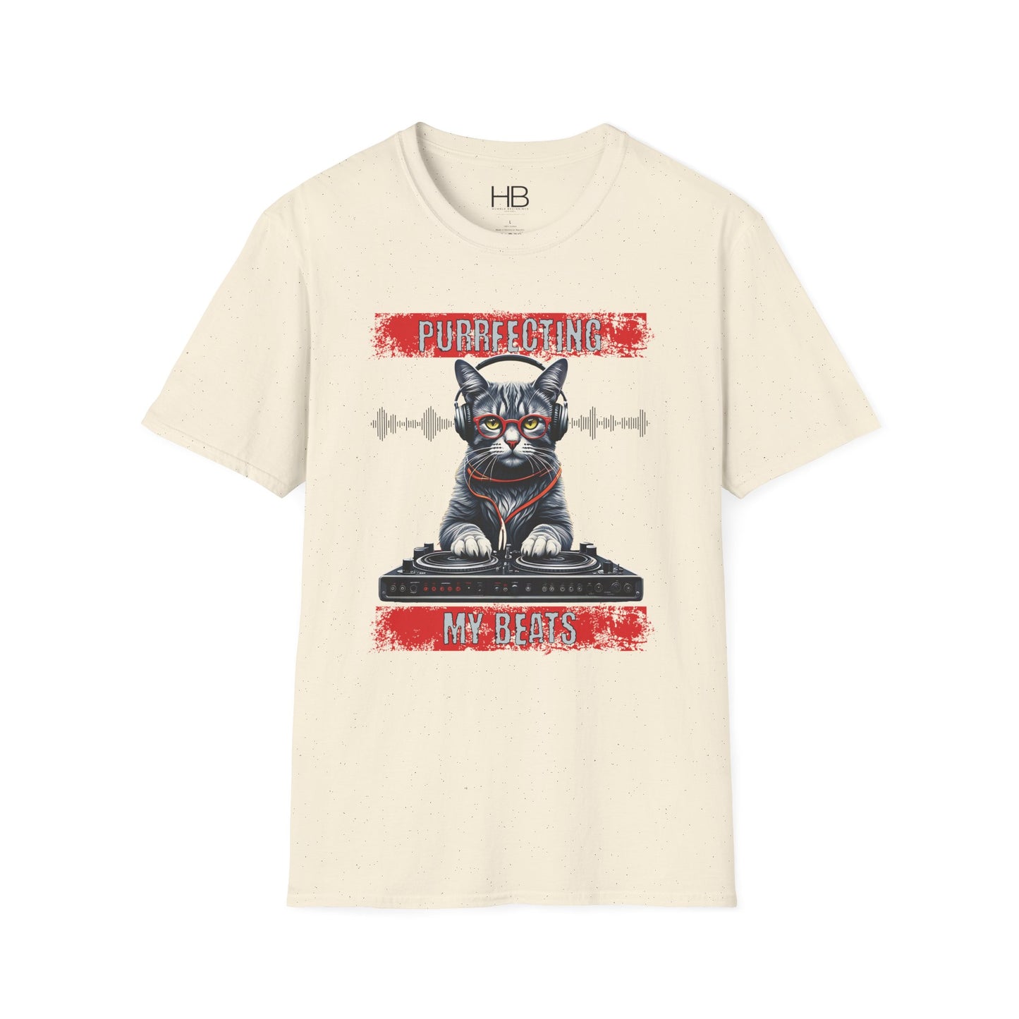 Purrfecting My Beats Unisex Softstyle T-Shirt