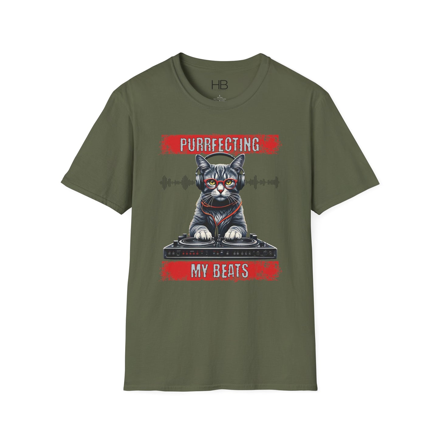 Purrfecting My Beats Unisex Softstyle T-Shirt