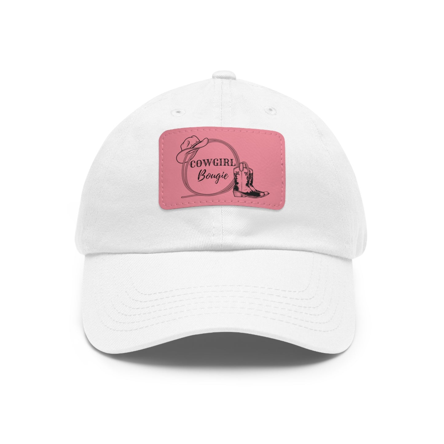 Cowgirl Bougie Hat with Leather Patch (Rectangle)