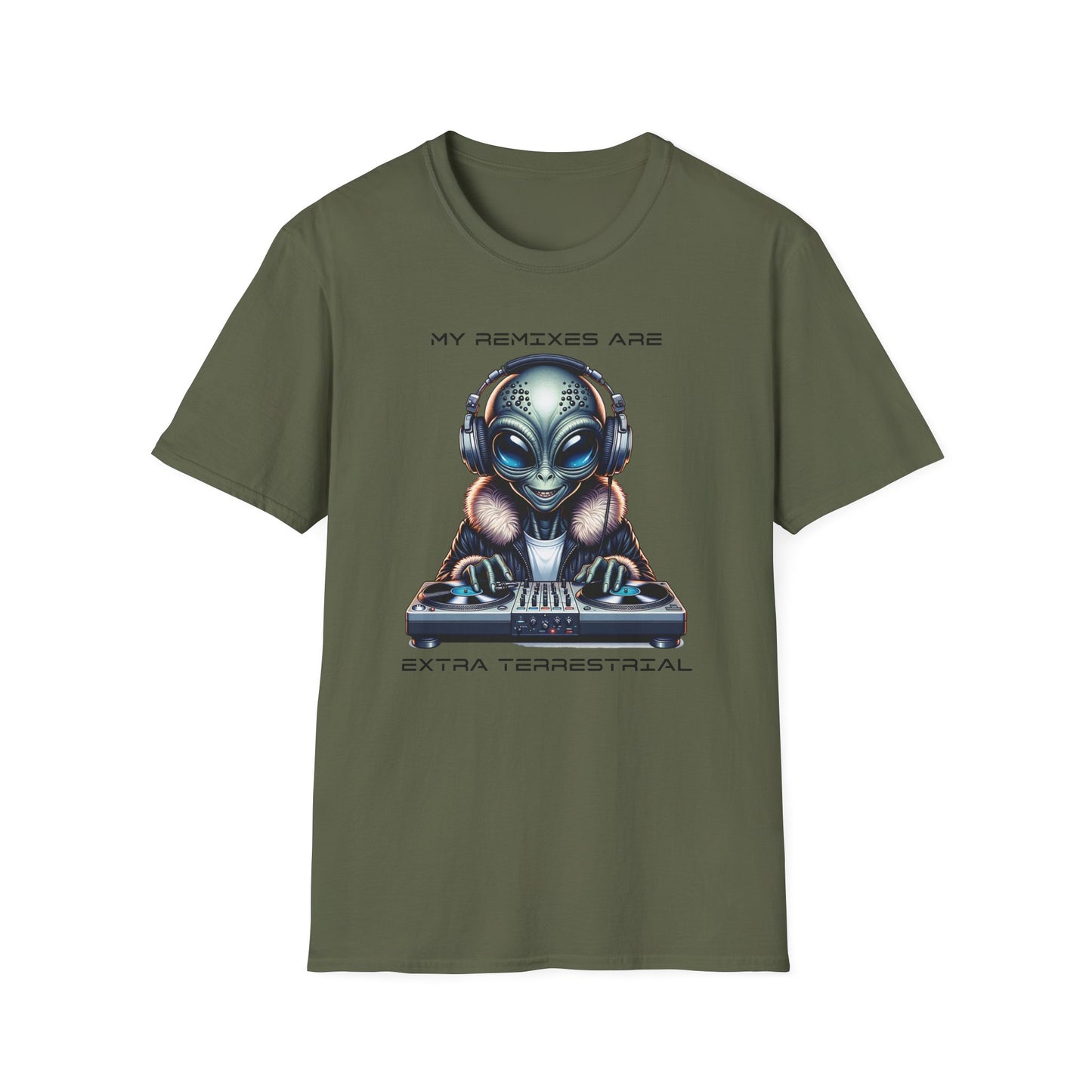 Alien DJ Unisex Softstyle T-Shirt