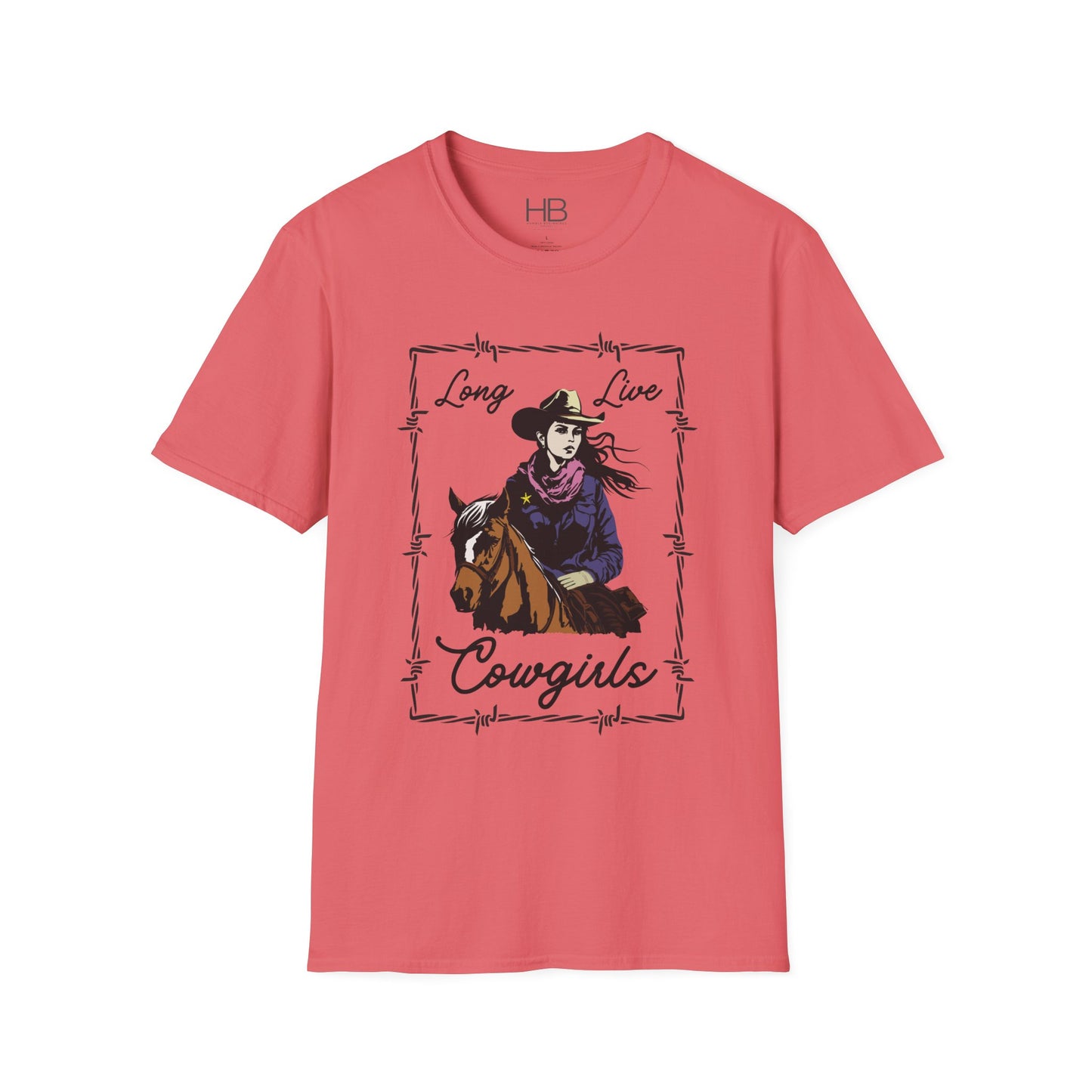 Long Live Cowgirls Barbed Wire Unisex Softstyle T-Shirt