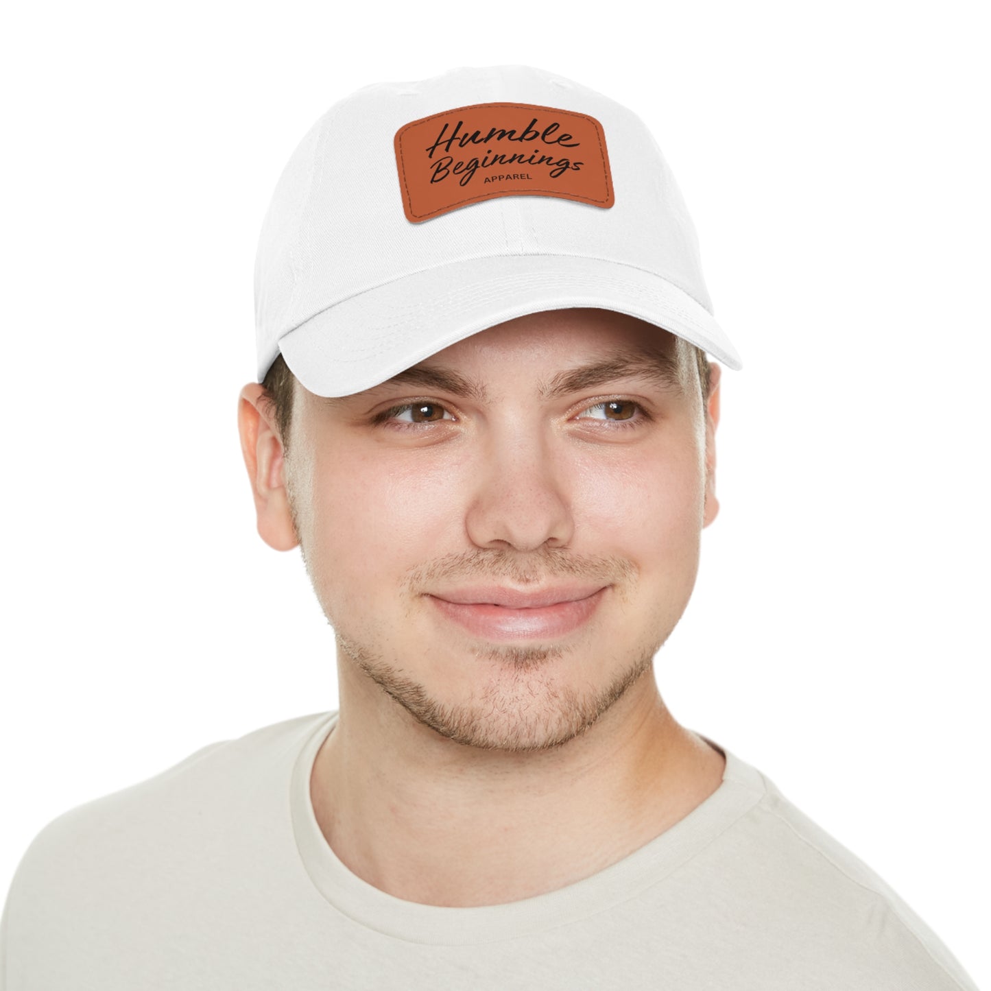 Humble Beginnings Hat with Leather Patch (Rectangle)