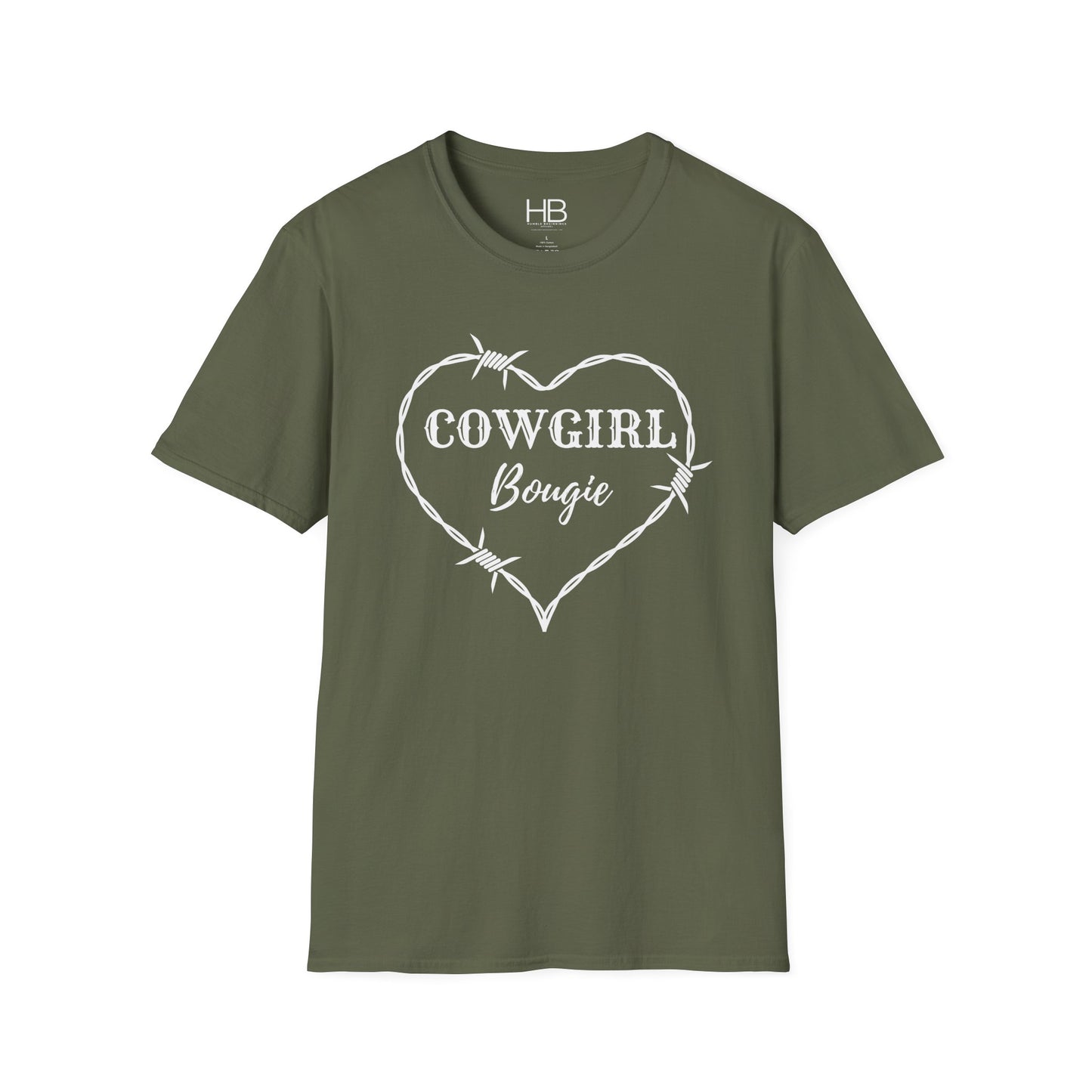 Cowgirl Bougie Barbed Wire Heart Unisex Softstyle T-Shirt
