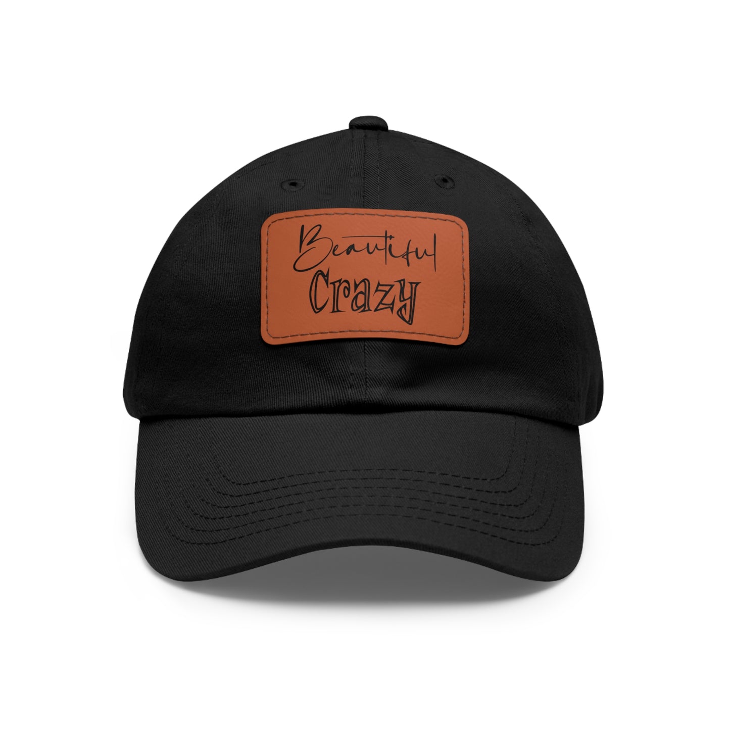 Beautiful Crazy Hat with Leather Patch (Rectangle)