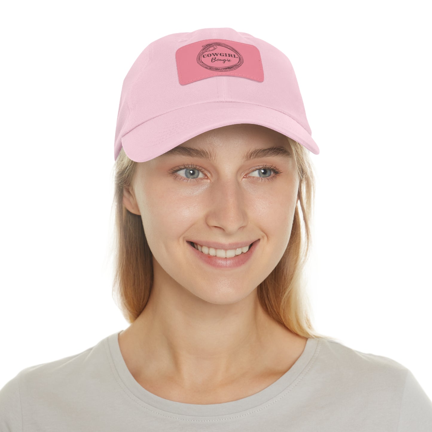 Cowgirl Bougie Lasso Logo Hat with Leather Patch (Rectangle)