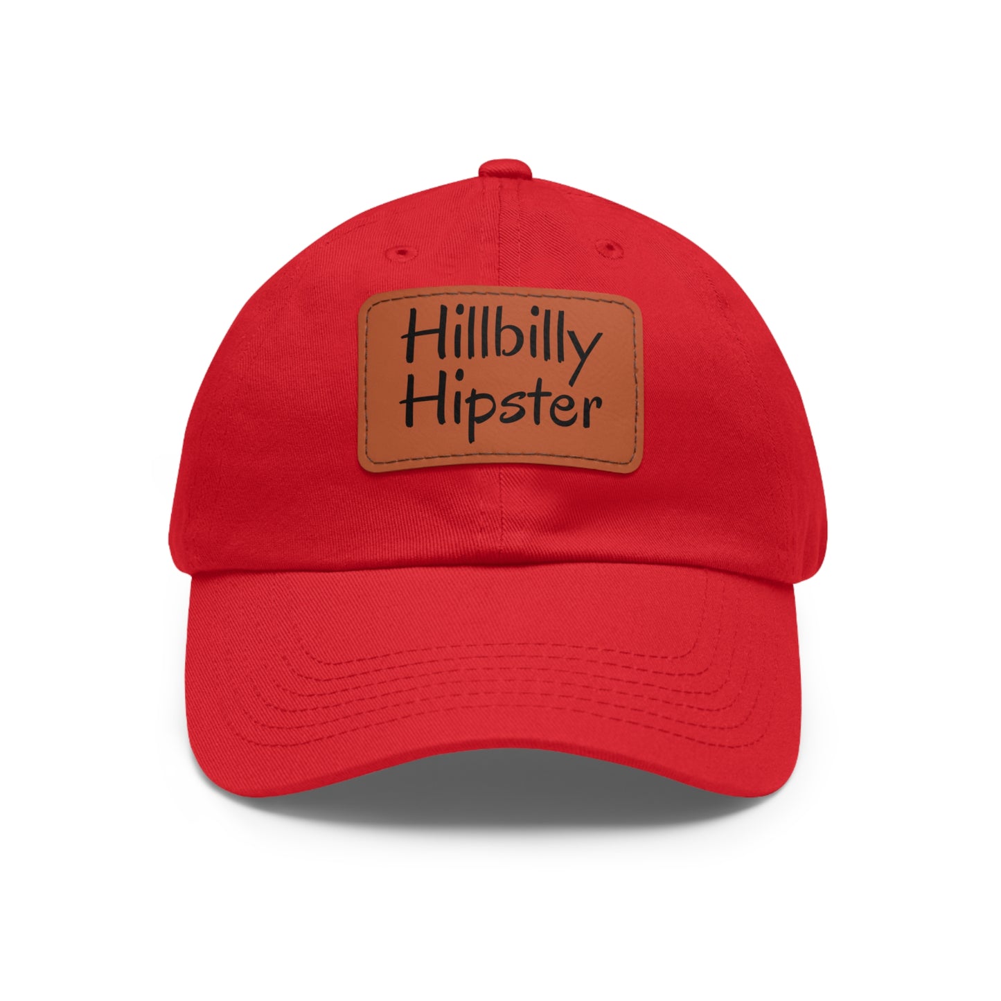 Hillbilly Hipster Hat with Leather Patch (Rectangle)