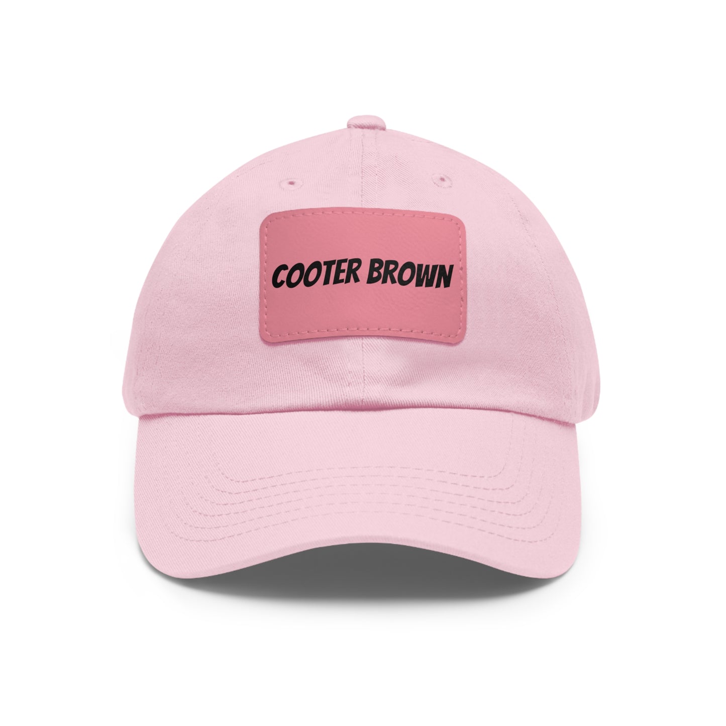 Cooter Brown Hat with Leather Patch (Rectangle)