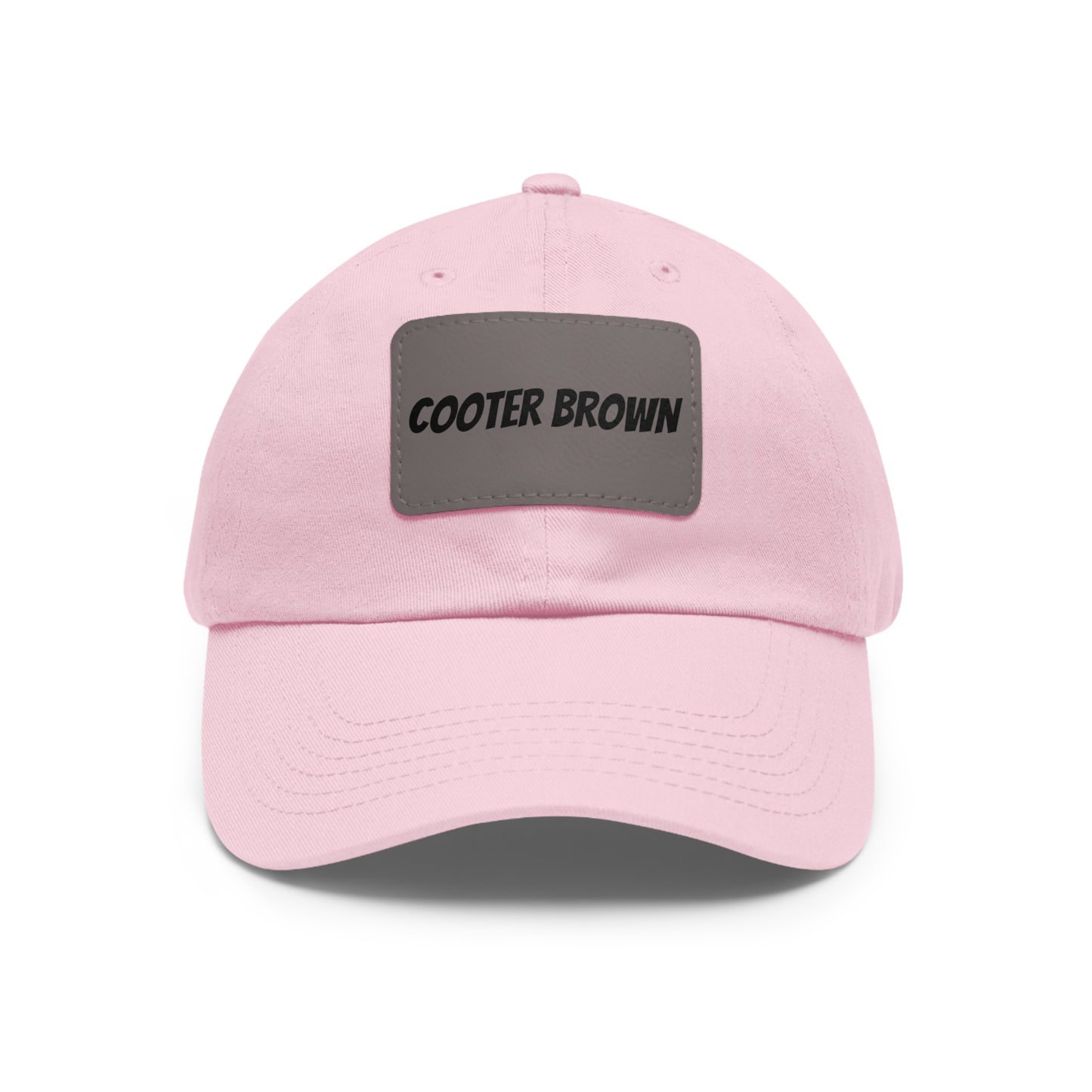 Cooter Brown Hat with Leather Patch (Rectangle)