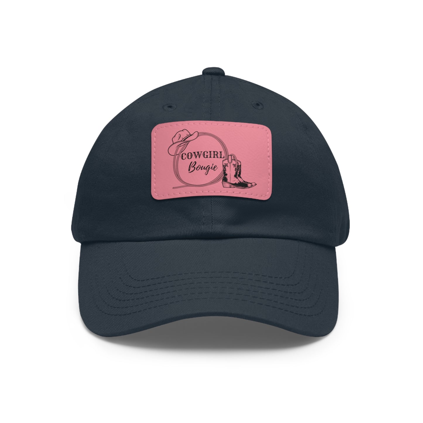 Cowgirl Bougie Hat with Leather Patch (Rectangle)