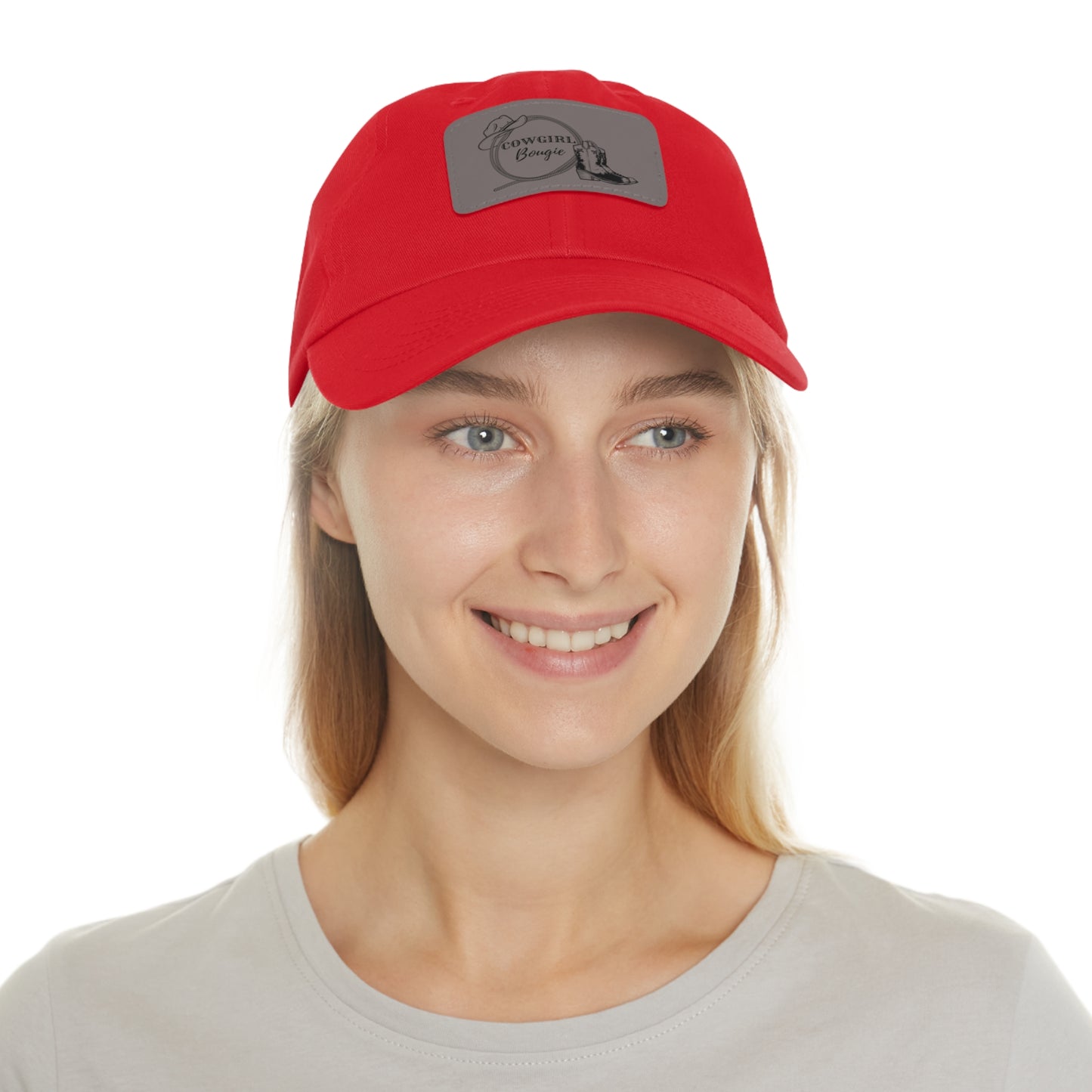 Cowgirl Bougie Hat with Leather Patch (Rectangle)