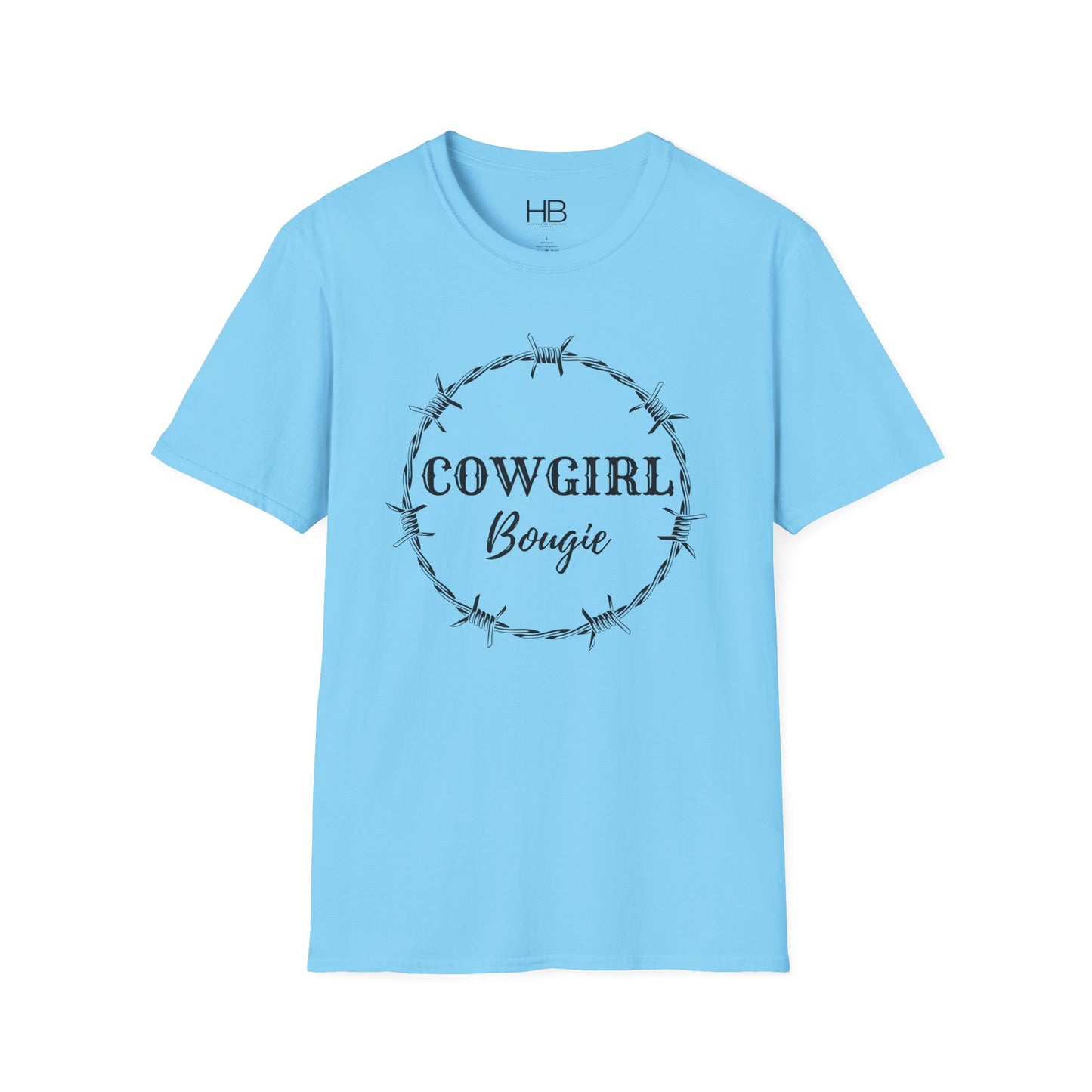 Cowgirl Bougie Barbed Wire Black Circle Unisex Softstyle T-Shirt