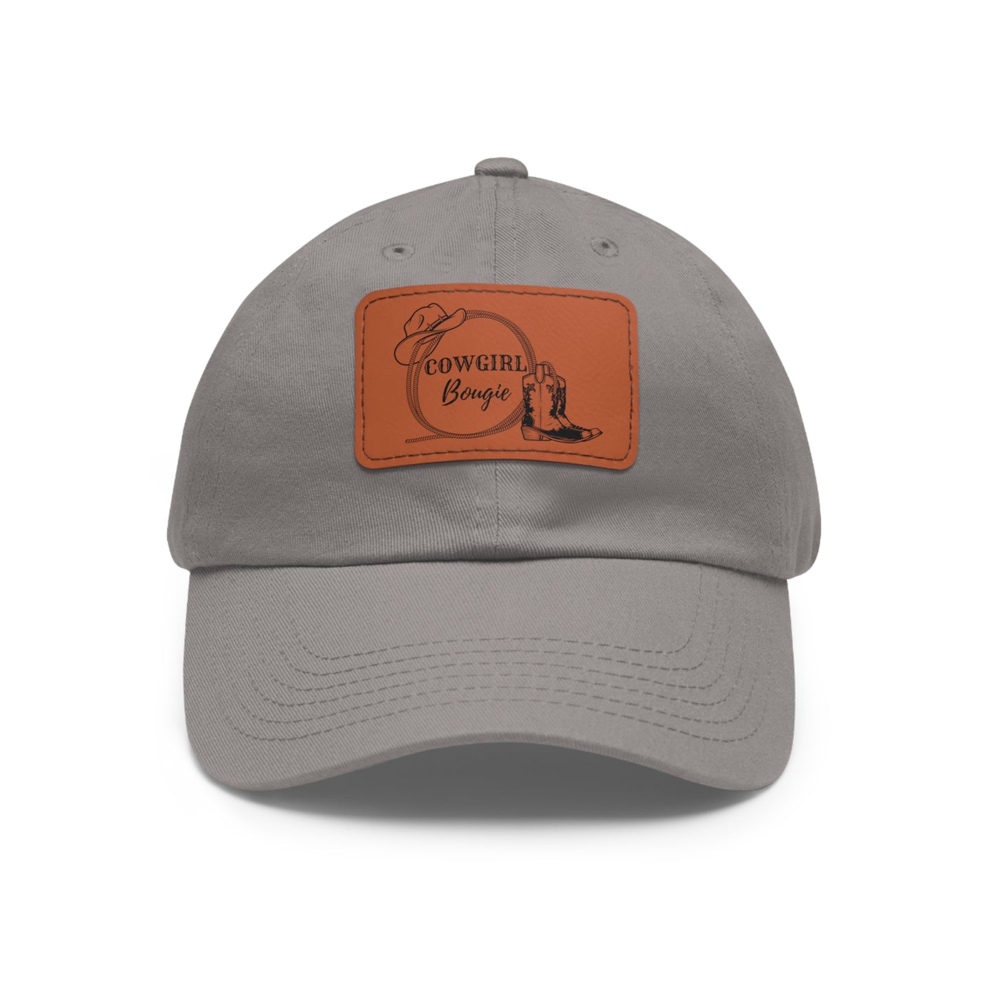 Cowgirl Bougie Hat with Leather Patch (Rectangle)