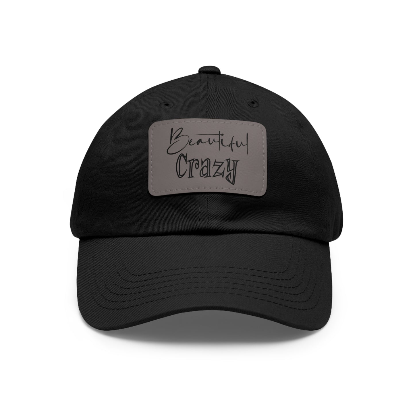 Beautiful Crazy Hat with Leather Patch (Rectangle)