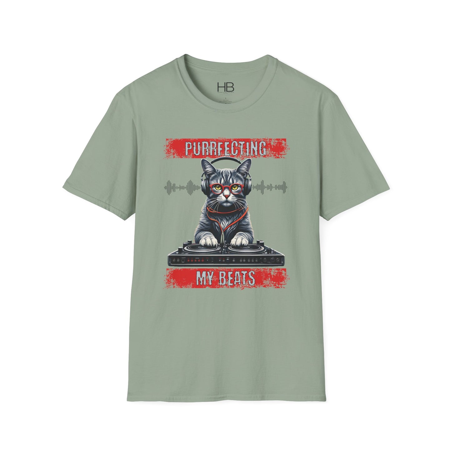 Purrfecting My Beats Unisex Softstyle T-Shirt