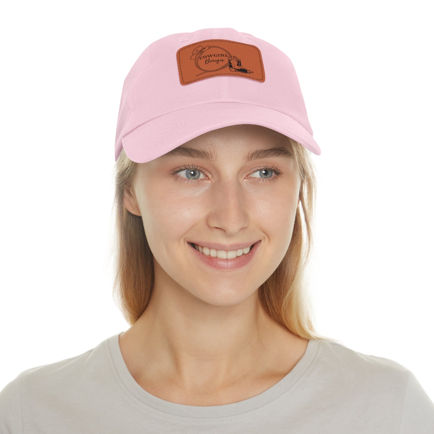 Cowgirl Bougie Hat with Leather Patch (Rectangle)