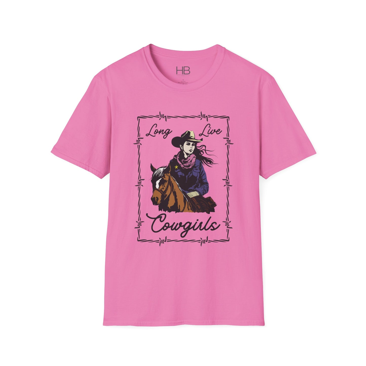 Long Live Cowgirls Barbed Wire Unisex Softstyle T-Shirt