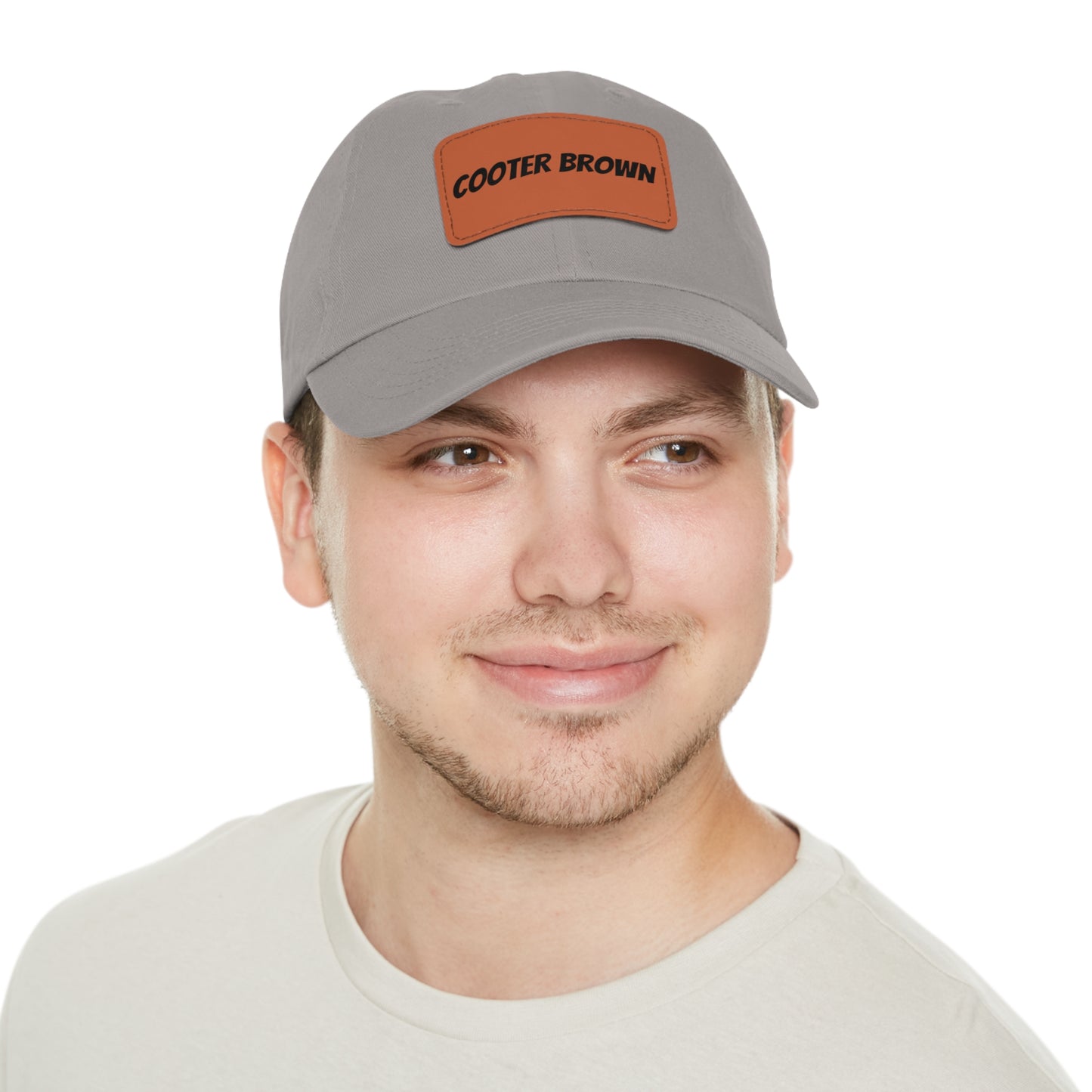 Cooter Brown Hat with Leather Patch (Rectangle)