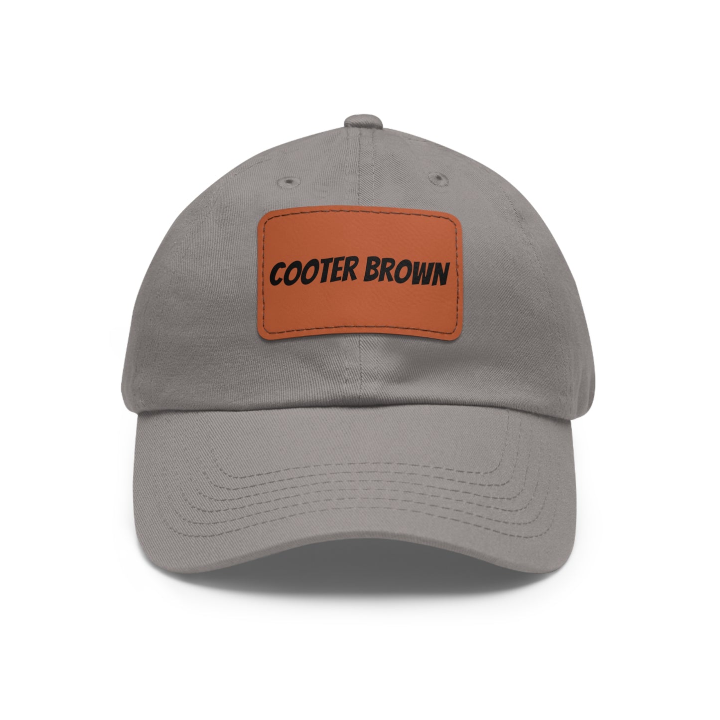 Cooter Brown Hat with Leather Patch (Rectangle)