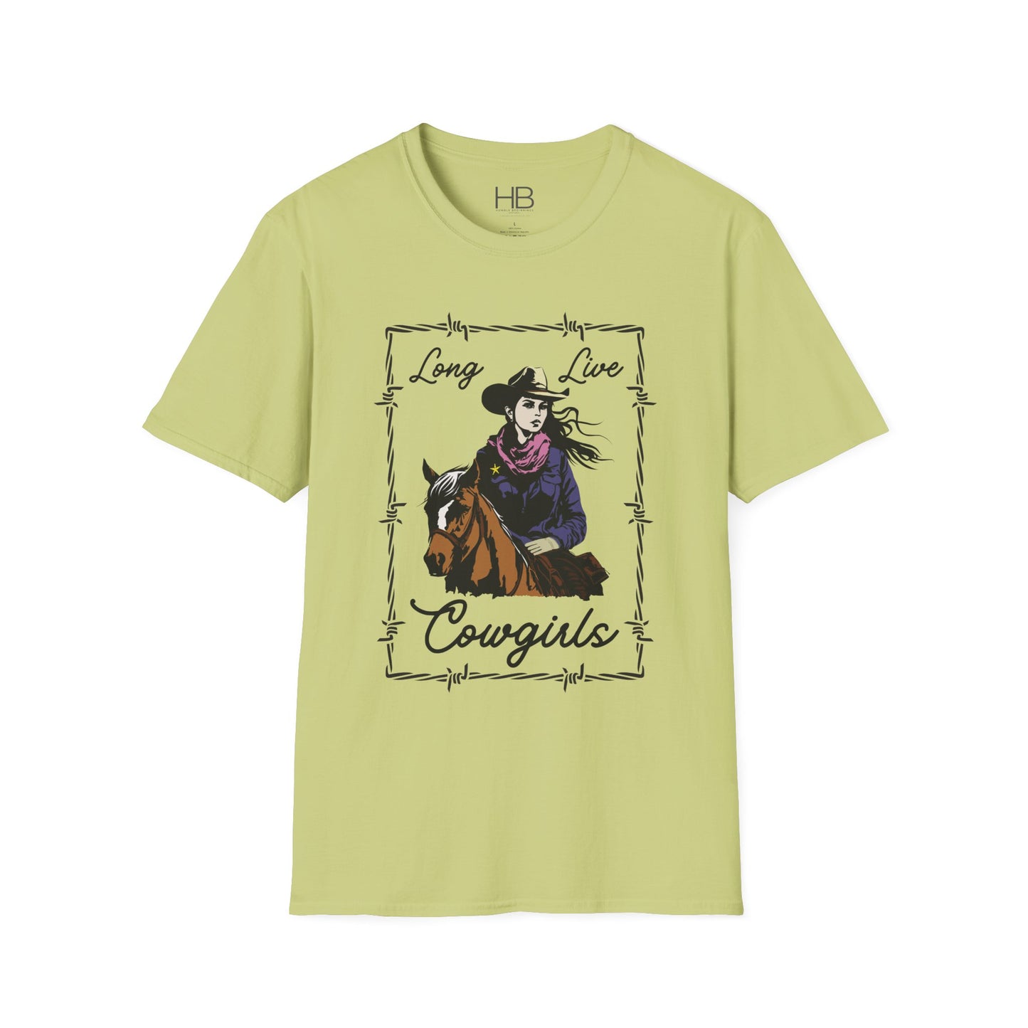 Long Live Cowgirls Barbed Wire Unisex Softstyle T-Shirt