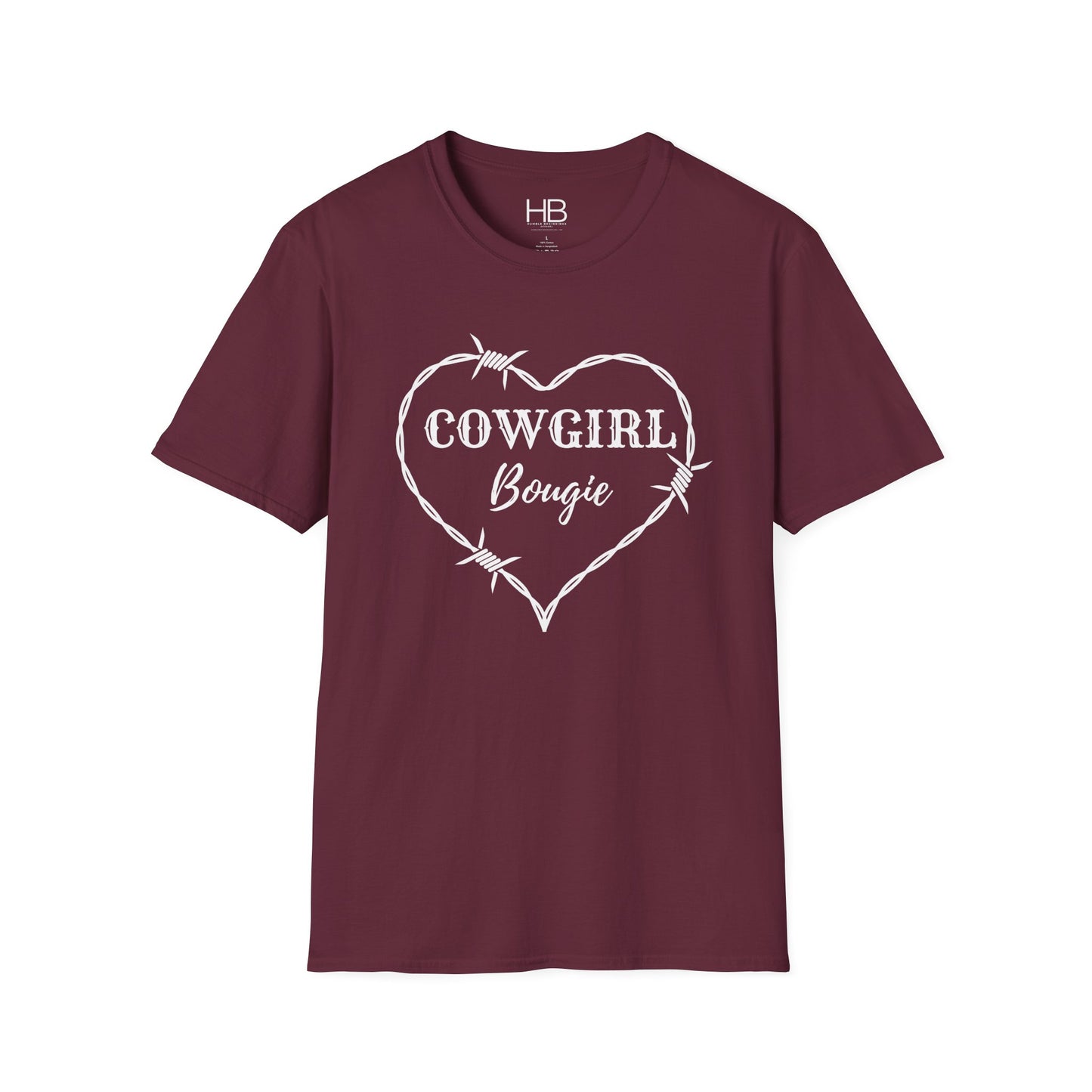 Cowgirl Bougie Barbed Wire Heart Unisex Softstyle T-Shirt