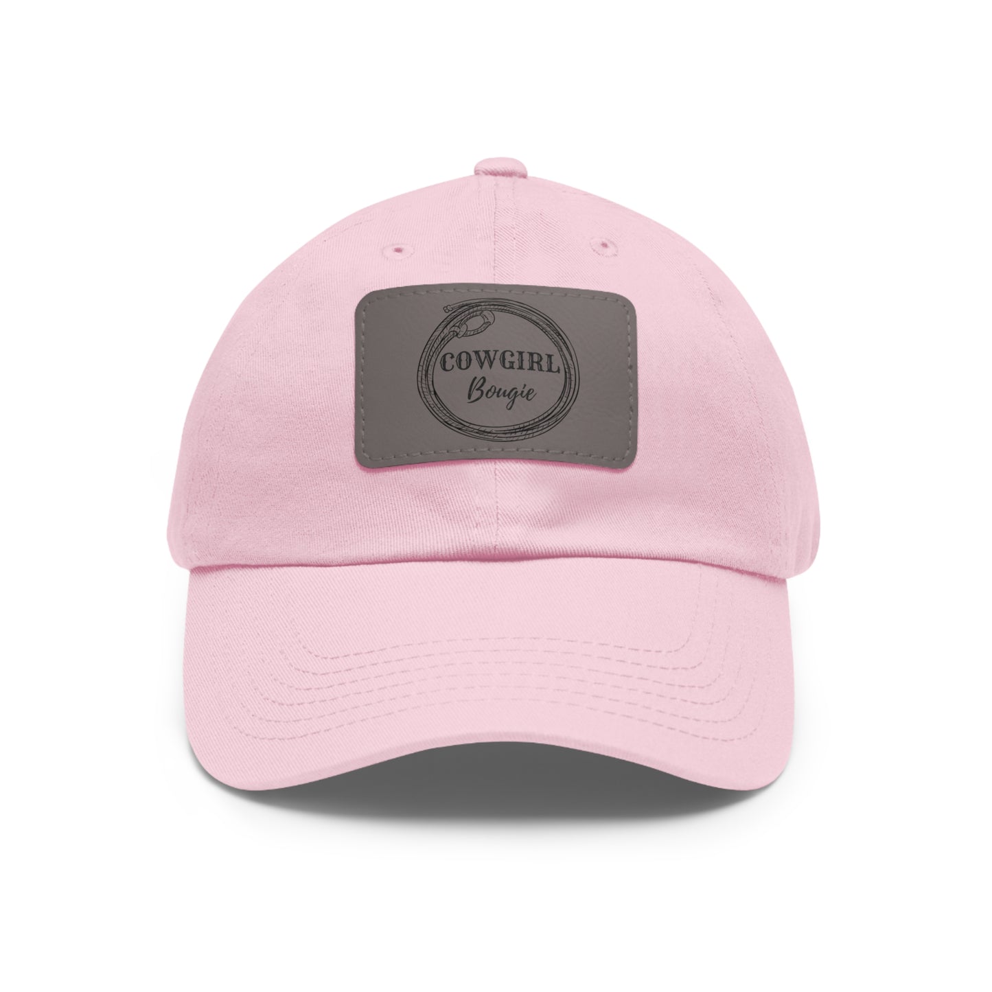 Cowgirl Bougie Lasso Logo Hat with Leather Patch (Rectangle)