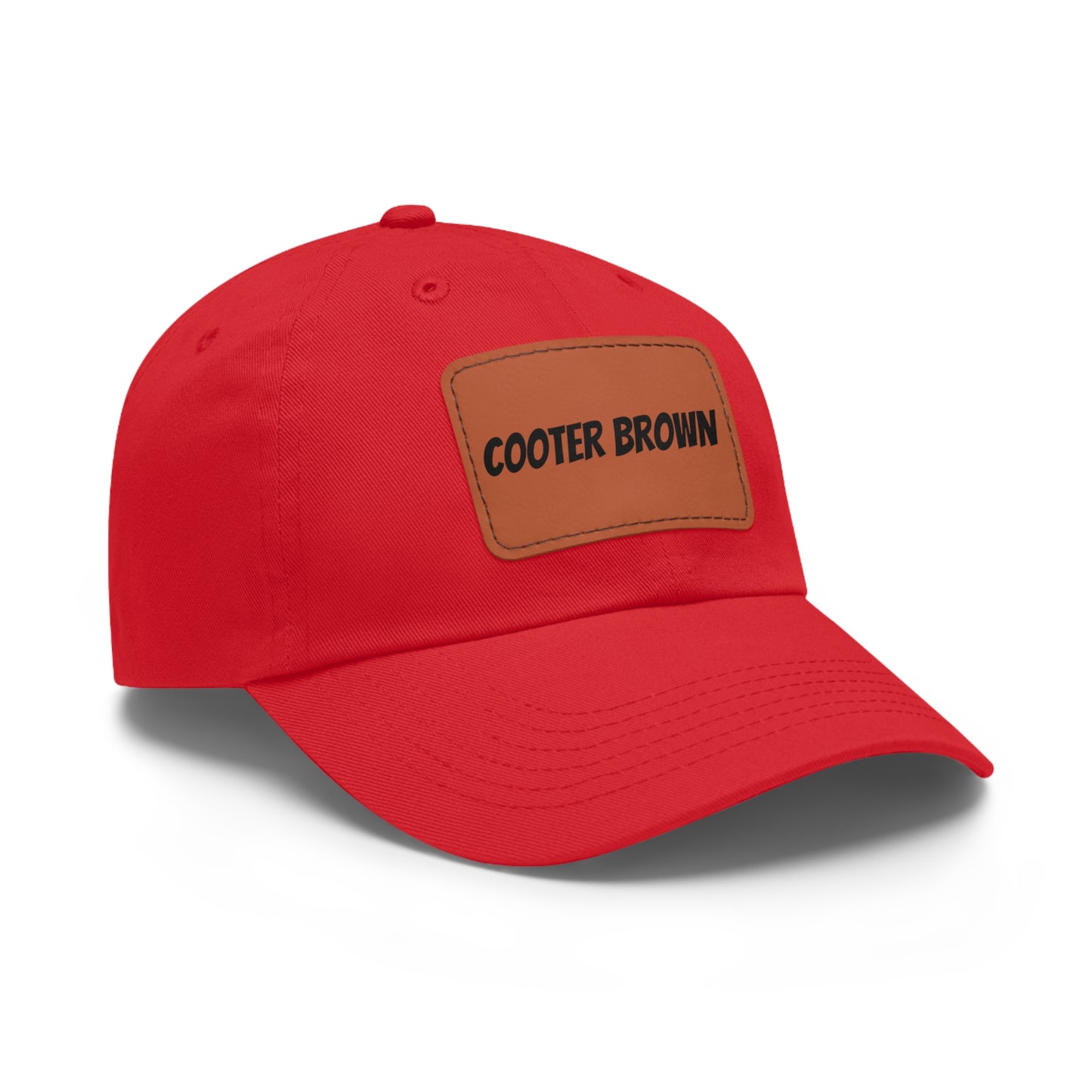 Cooter Brown Hat with Leather Patch (Rectangle)