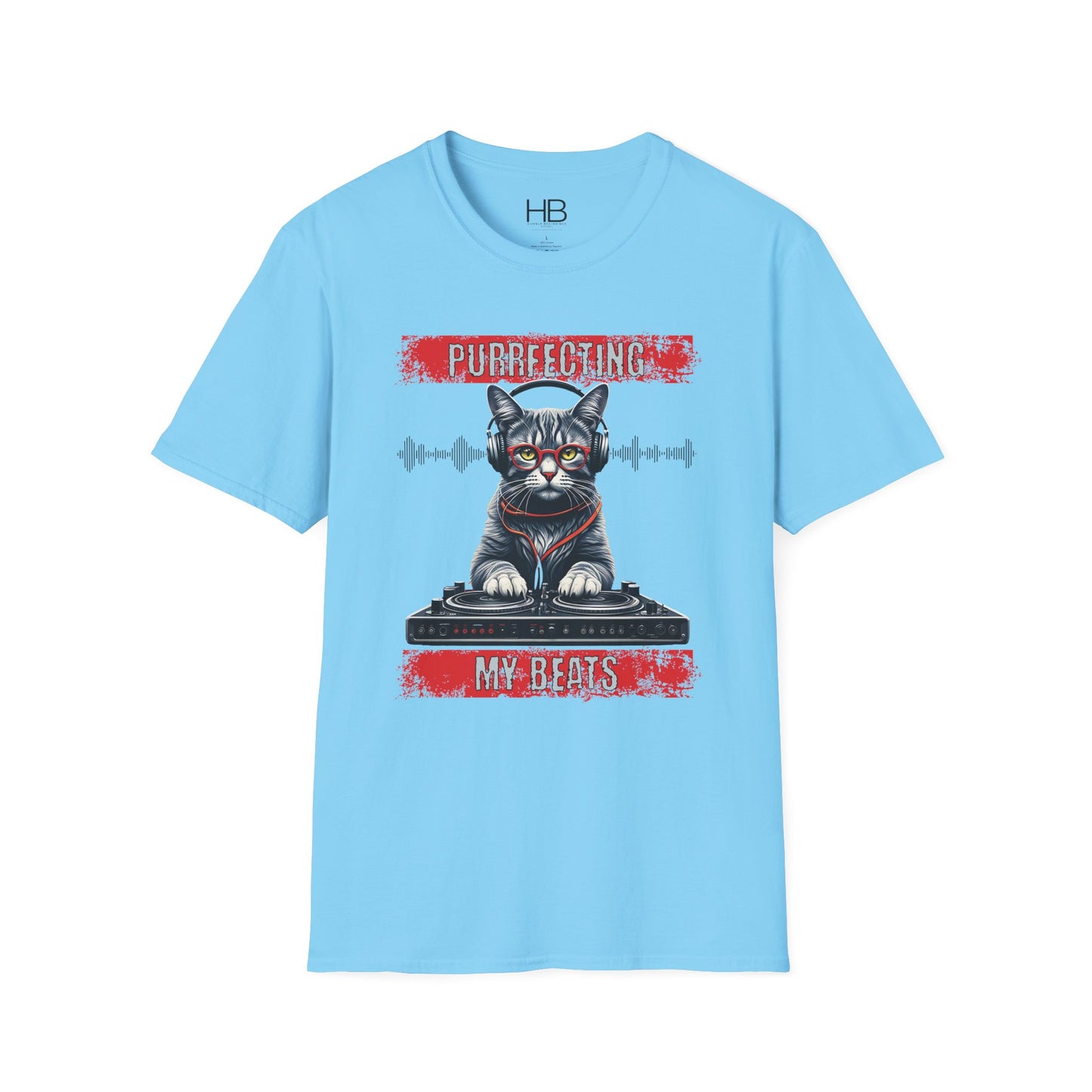 Purrfecting My Beats Unisex Softstyle T-Shirt