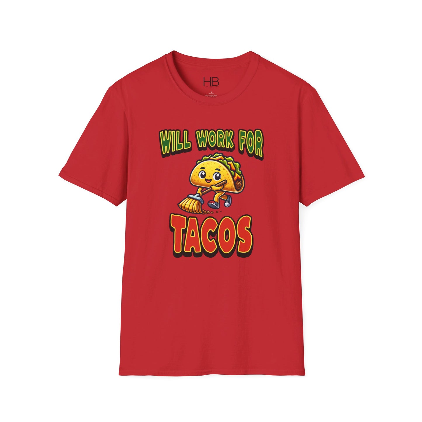 Will Work For Tacos Unisex Softstyle T-Shirt