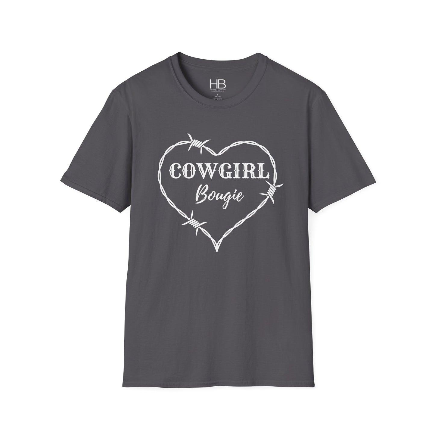Cowgirl Bougie Barbed Wire Heart Unisex Softstyle T-Shirt