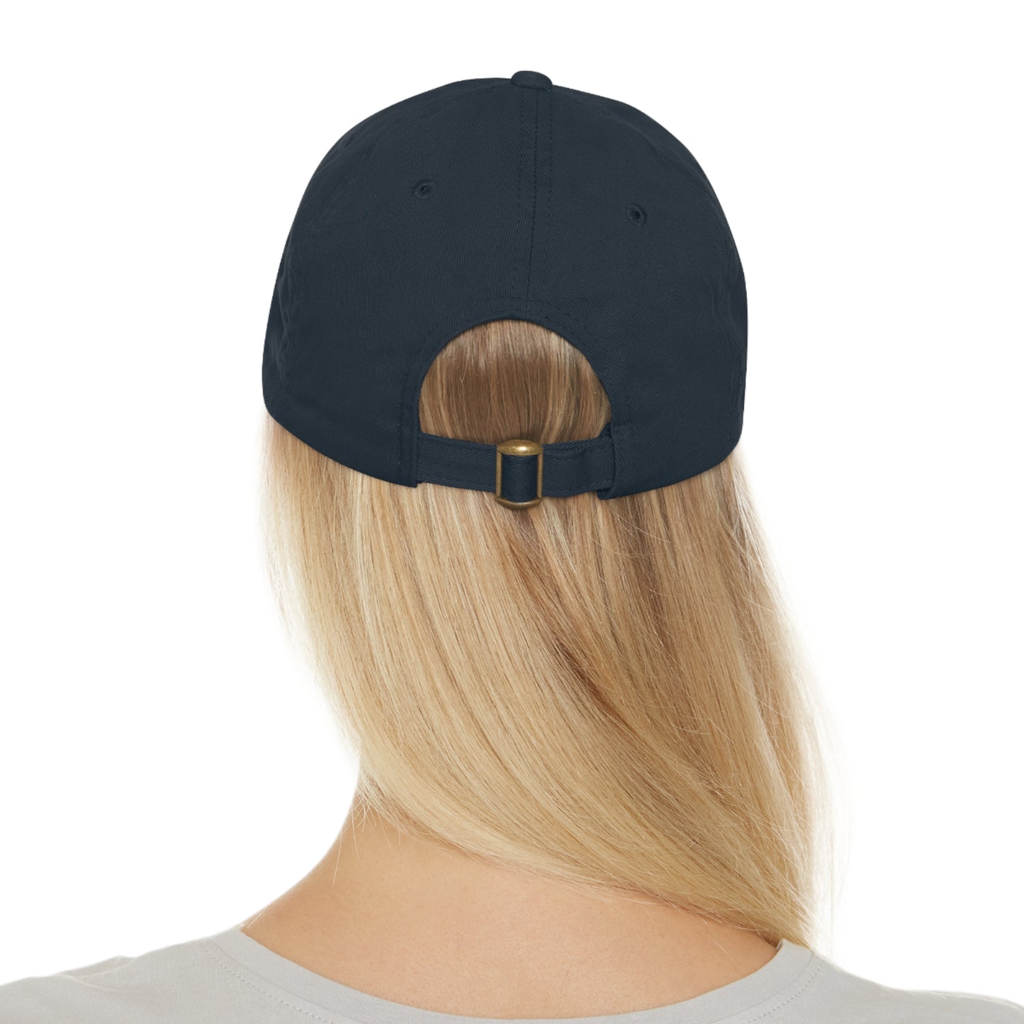 Cowgirl Bougie Barbed Wire Circle Logo Hat with Leather Patch (Round)