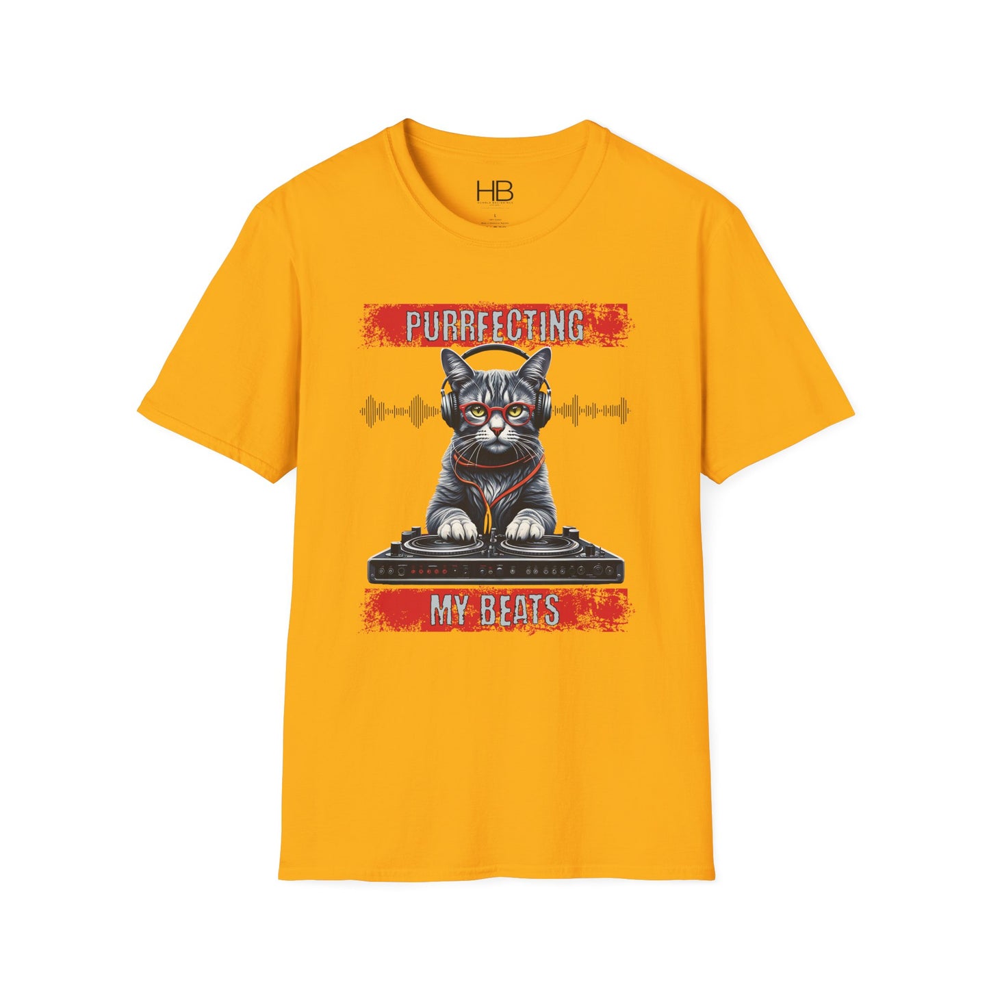 Purrfecting My Beats Unisex Softstyle T-Shirt