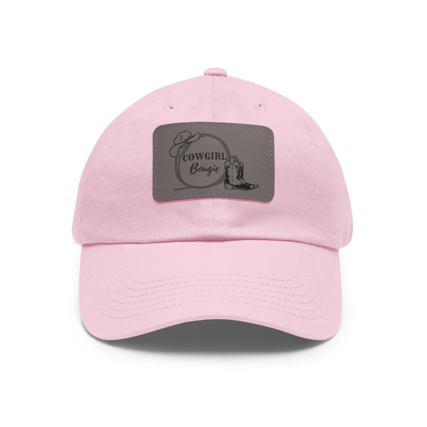 Cowgirl Bougie Hat with Leather Patch (Rectangle)