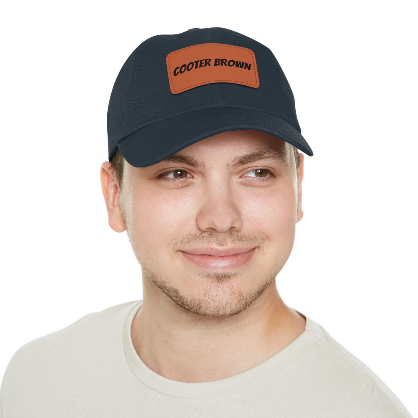 Cooter Brown Hat with Leather Patch (Rectangle)