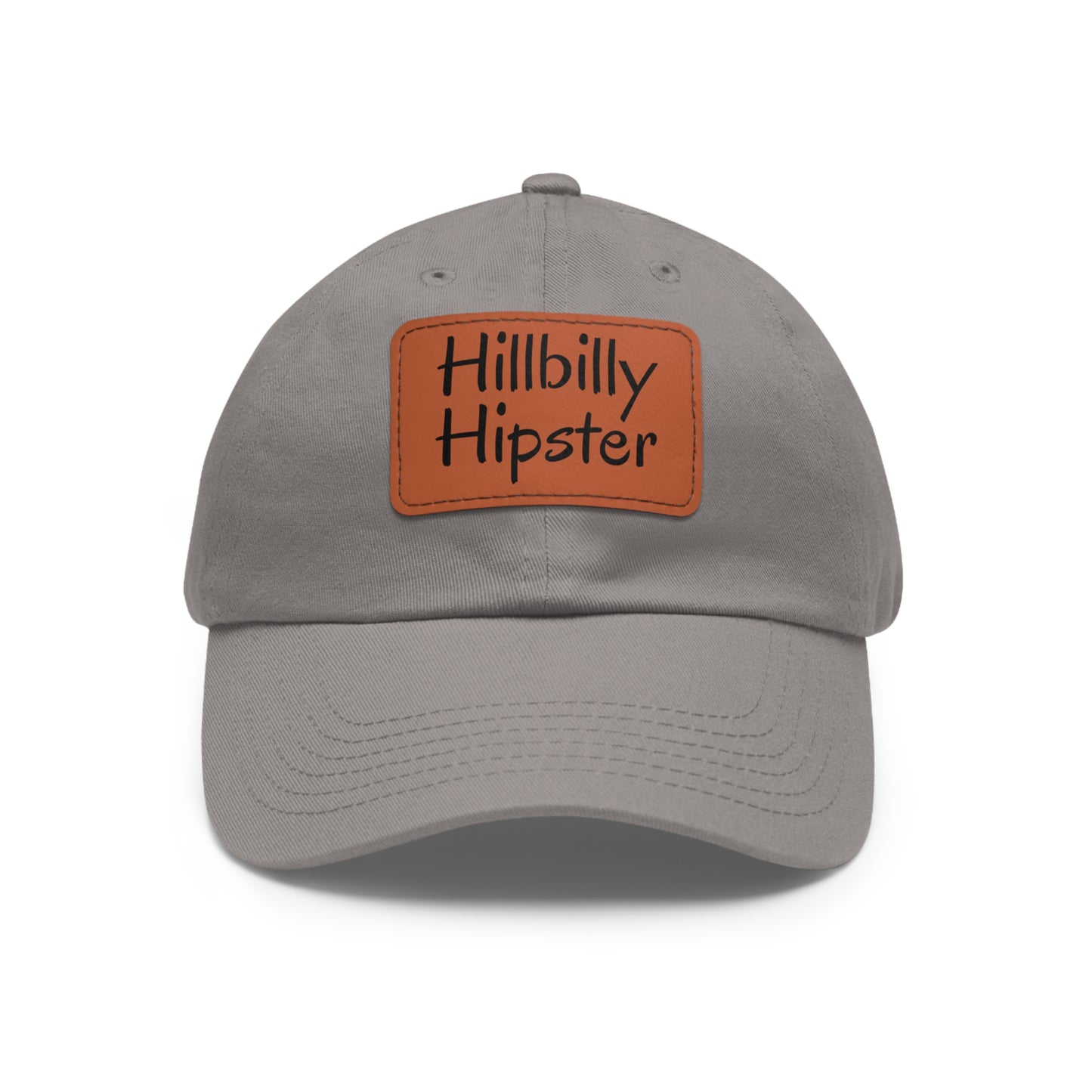 Hillbilly Hipster Hat with Leather Patch (Rectangle)