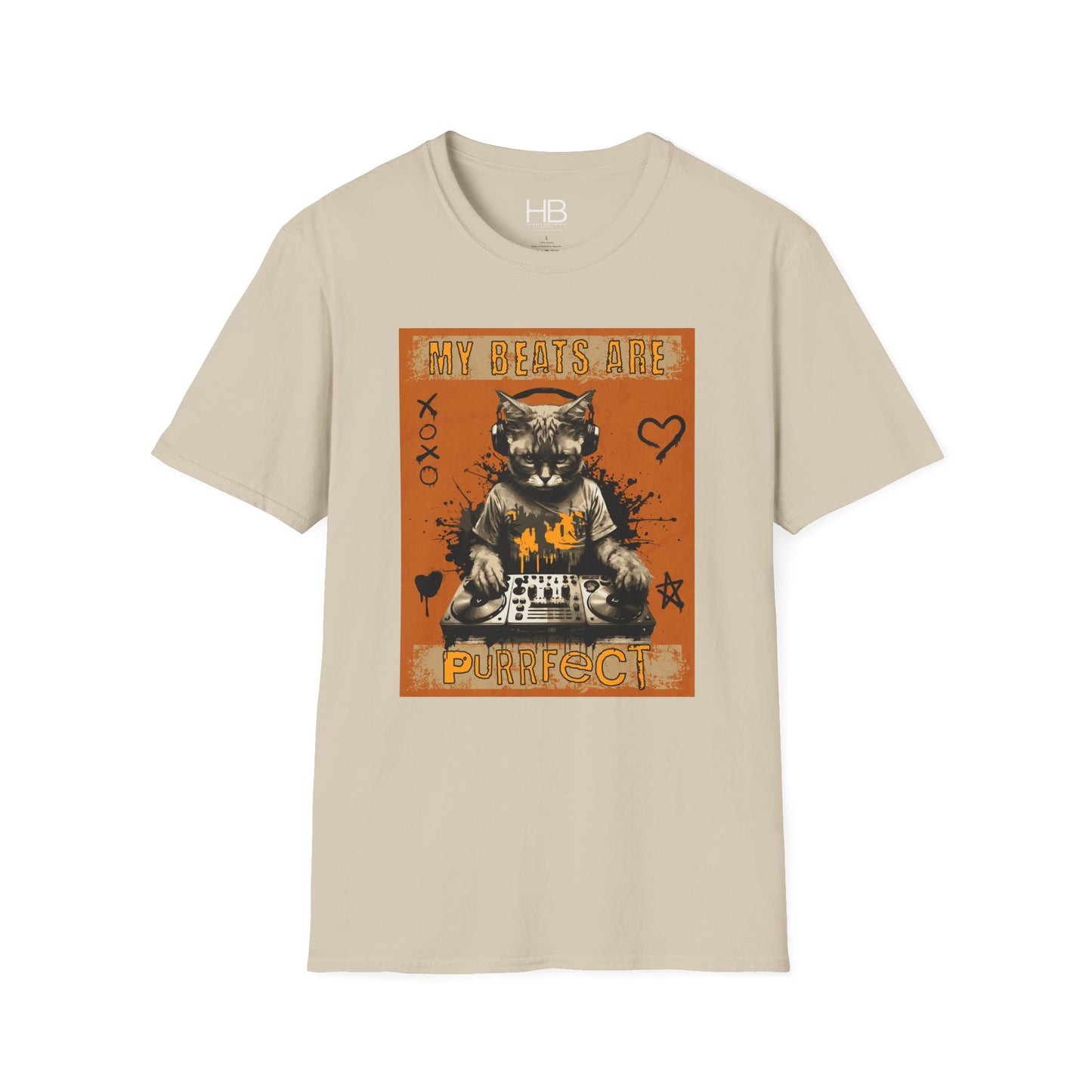 Purrfect Beats Unisex Softstyle T-Shirt