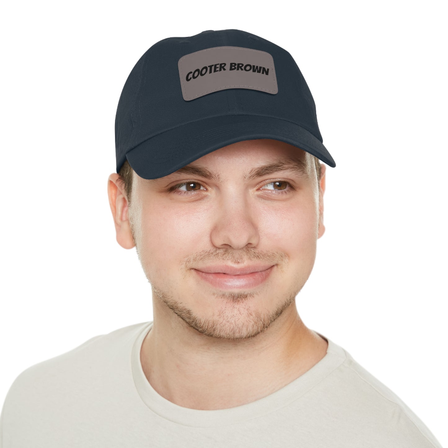 Cooter Brown Hat with Leather Patch (Rectangle)