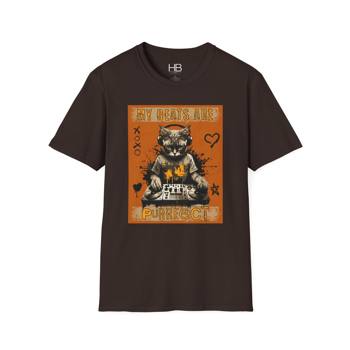 Purrfect Beats Unisex Softstyle T-Shirt