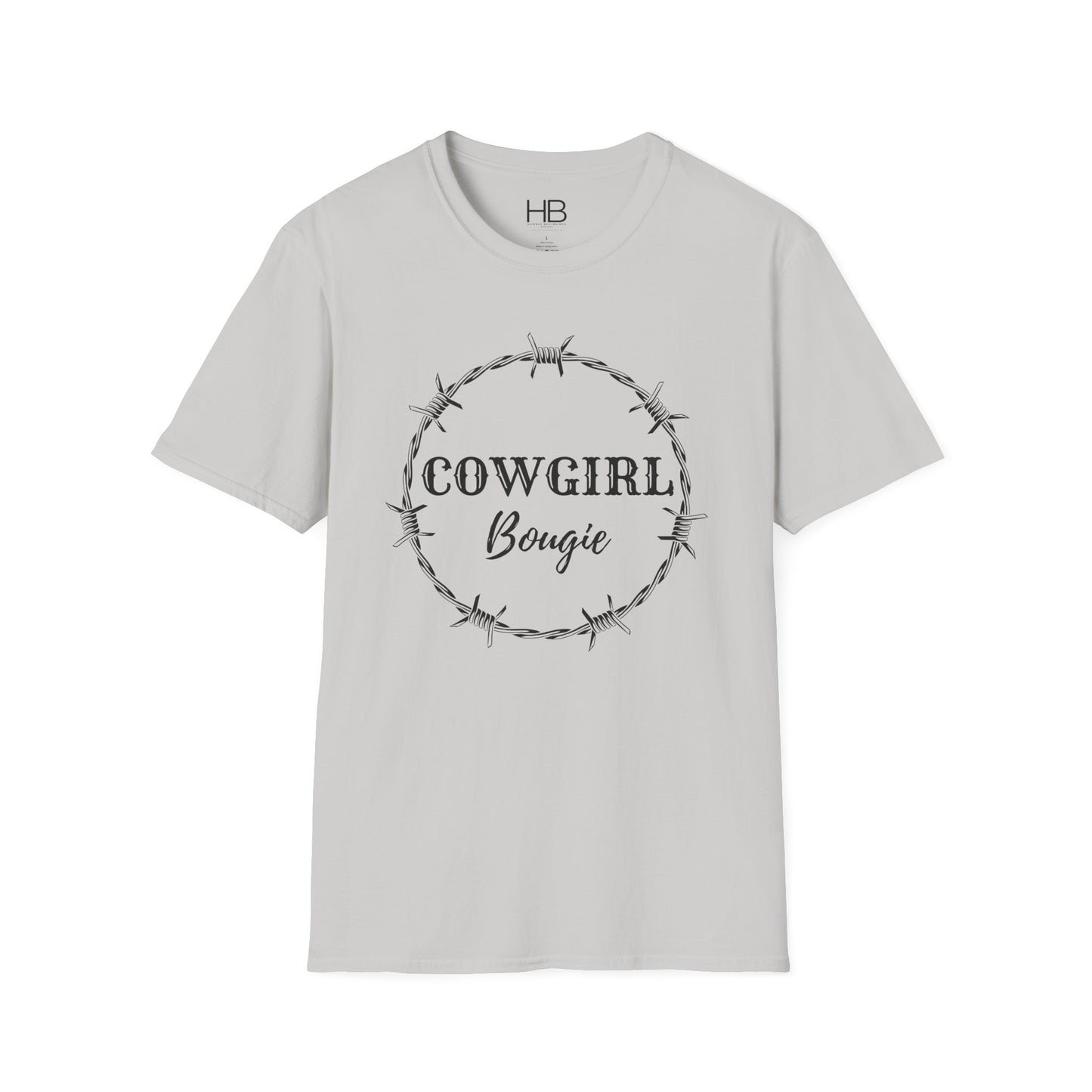 Cowgirl Bougie Barbed Wire Black Circle Unisex Softstyle T-Shirt