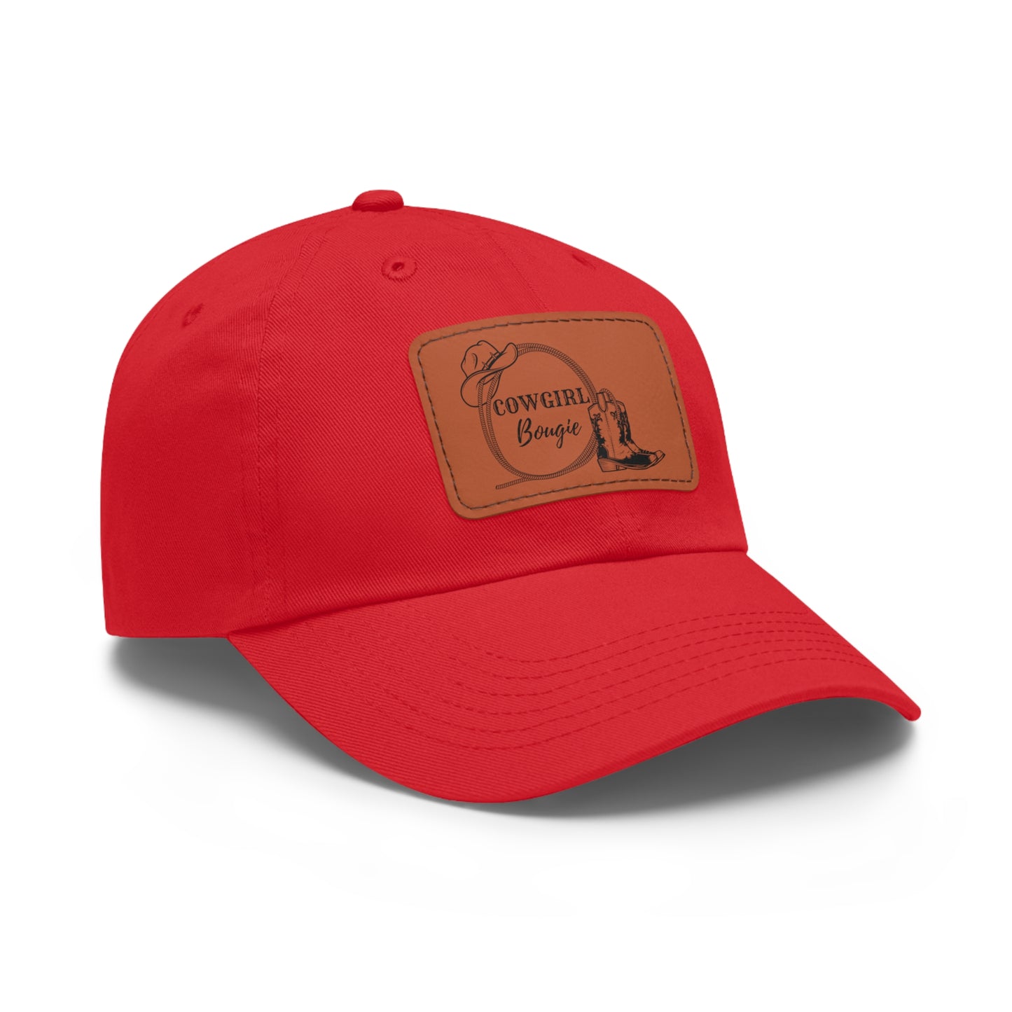 Cowgirl Bougie Hat with Leather Patch (Rectangle)