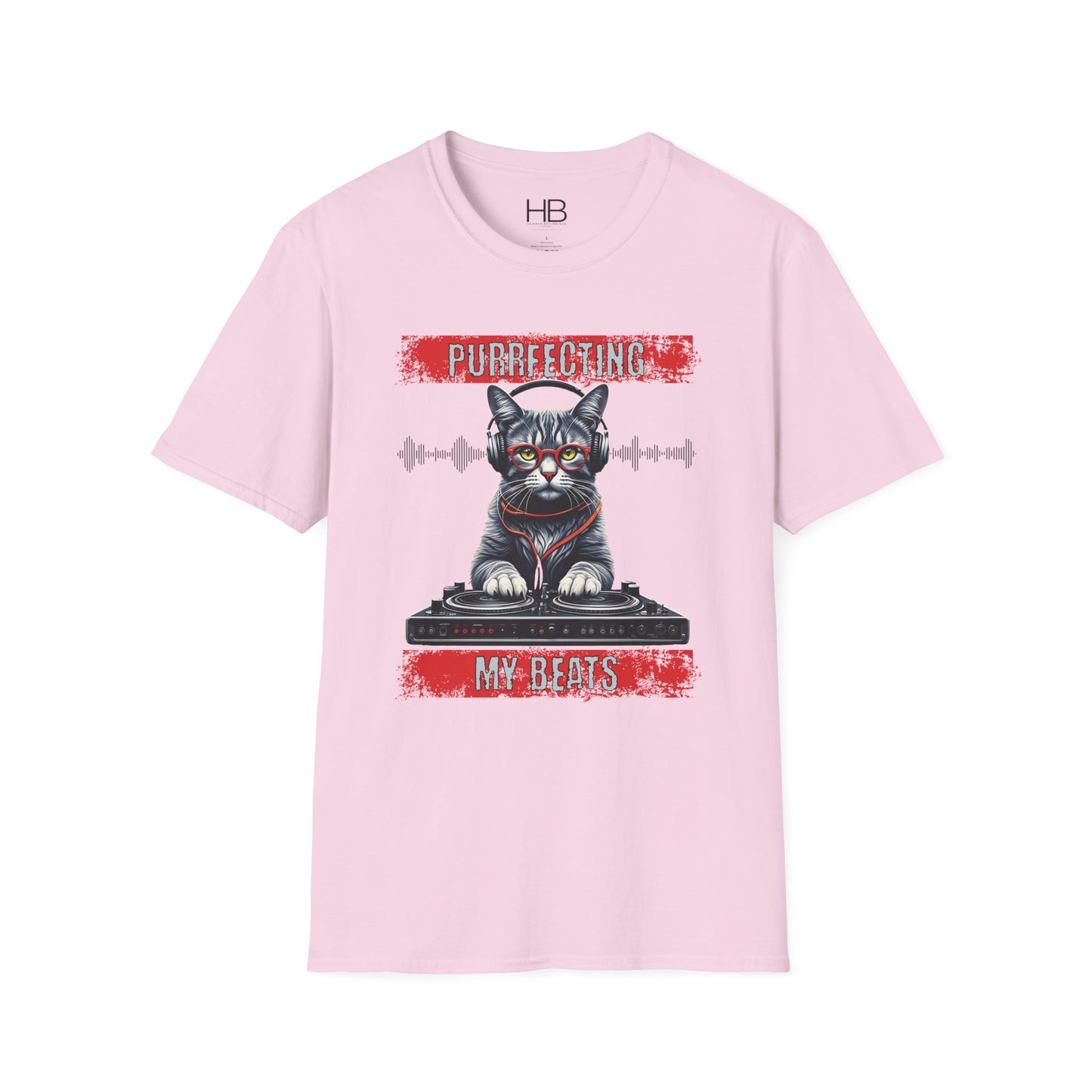 Purrfecting My Beats Unisex Softstyle T-Shirt