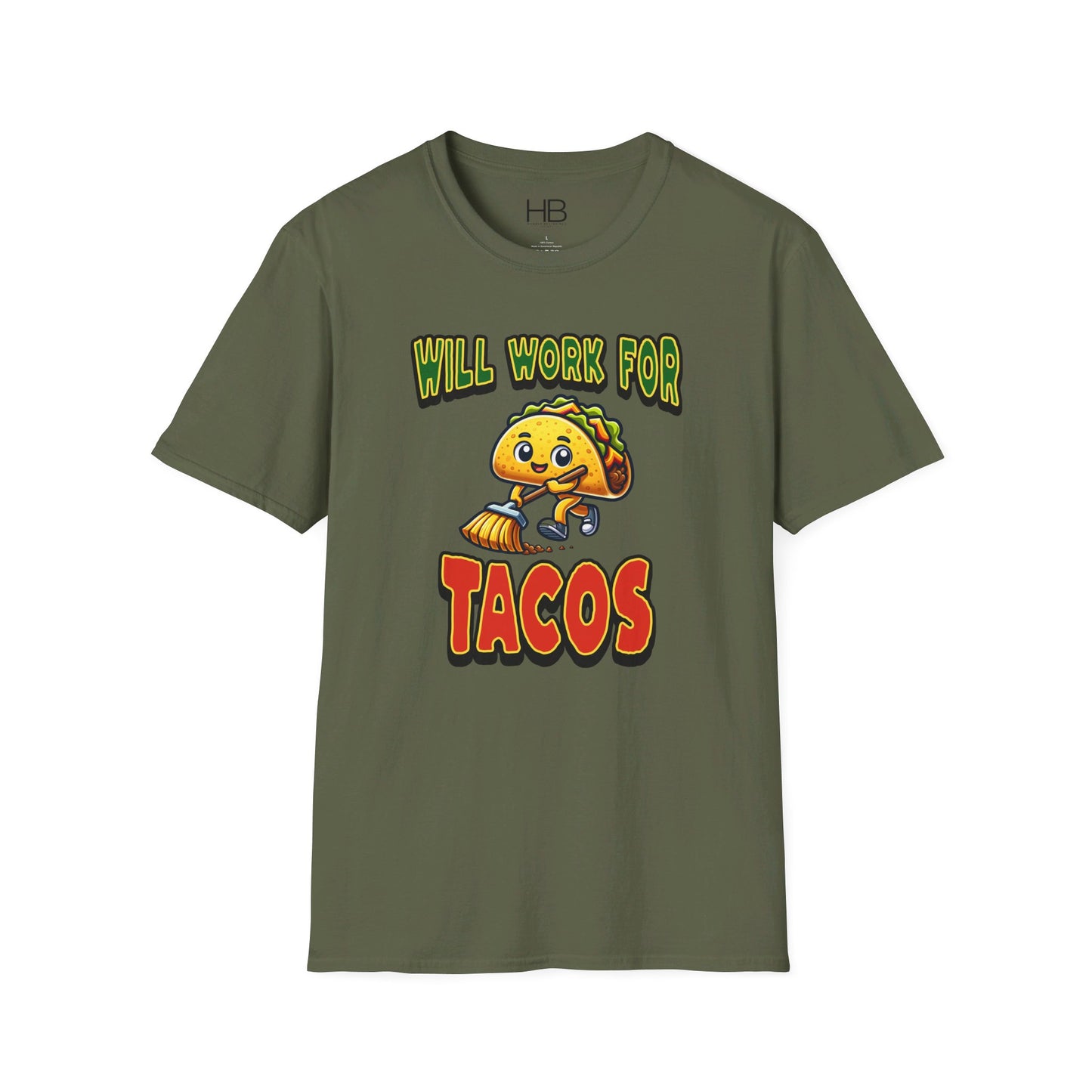 Will Work For Tacos Unisex Softstyle T-Shirt