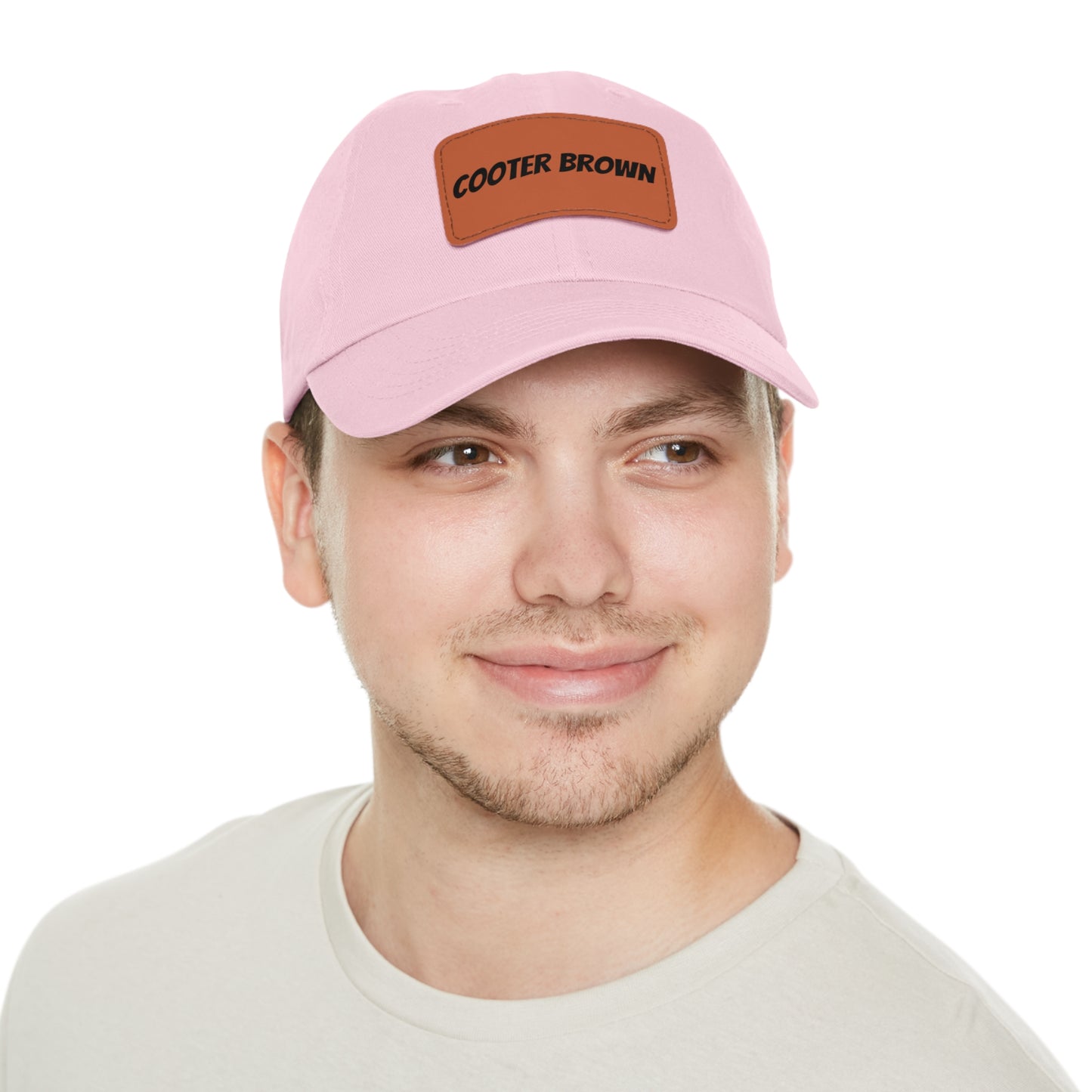 Cooter Brown Hat with Leather Patch (Rectangle)