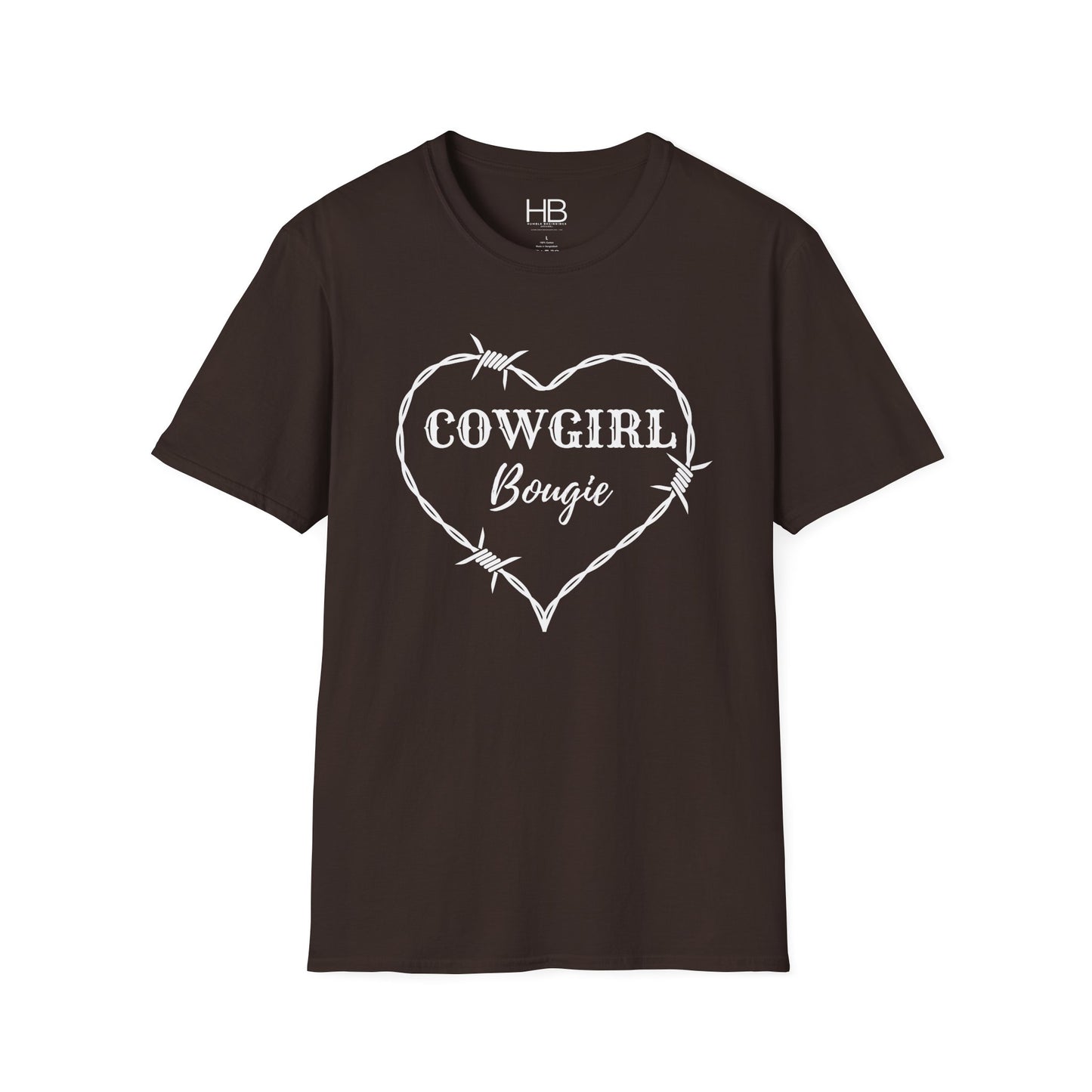 Cowgirl Bougie Barbed Wire Heart Unisex Softstyle T-Shirt