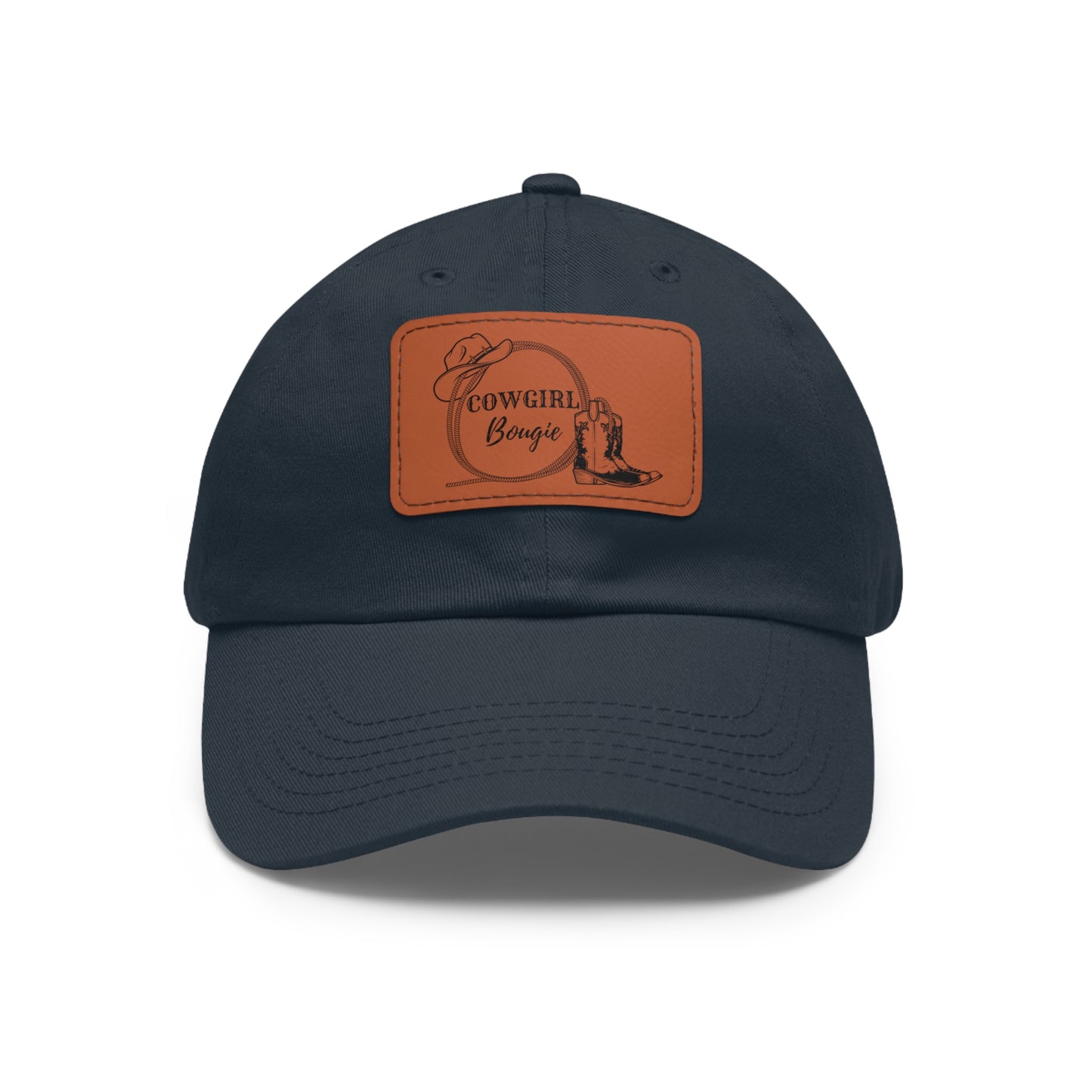 Cowgirl Bougie Hat with Leather Patch (Rectangle)