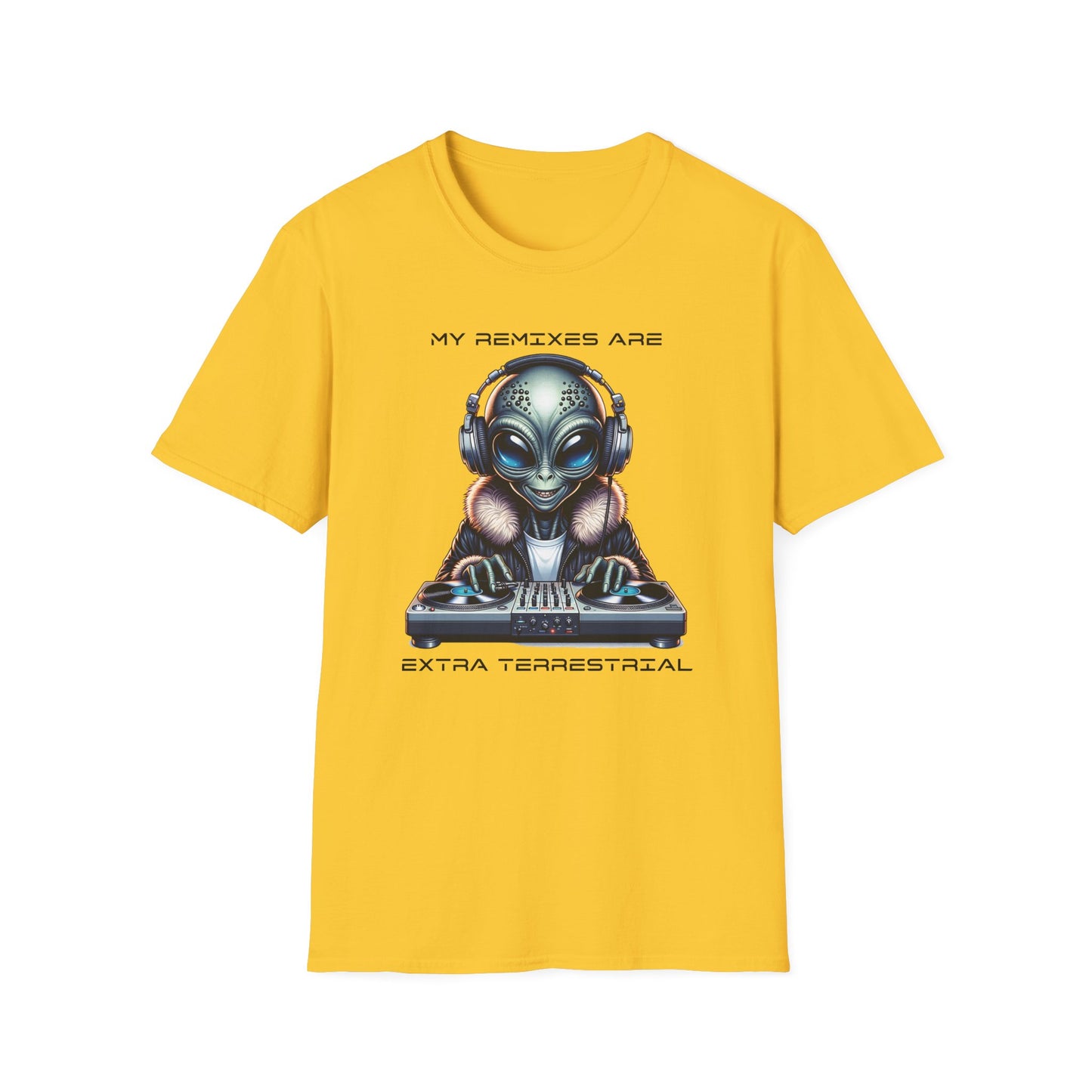 Alien DJ Unisex Softstyle T-Shirt