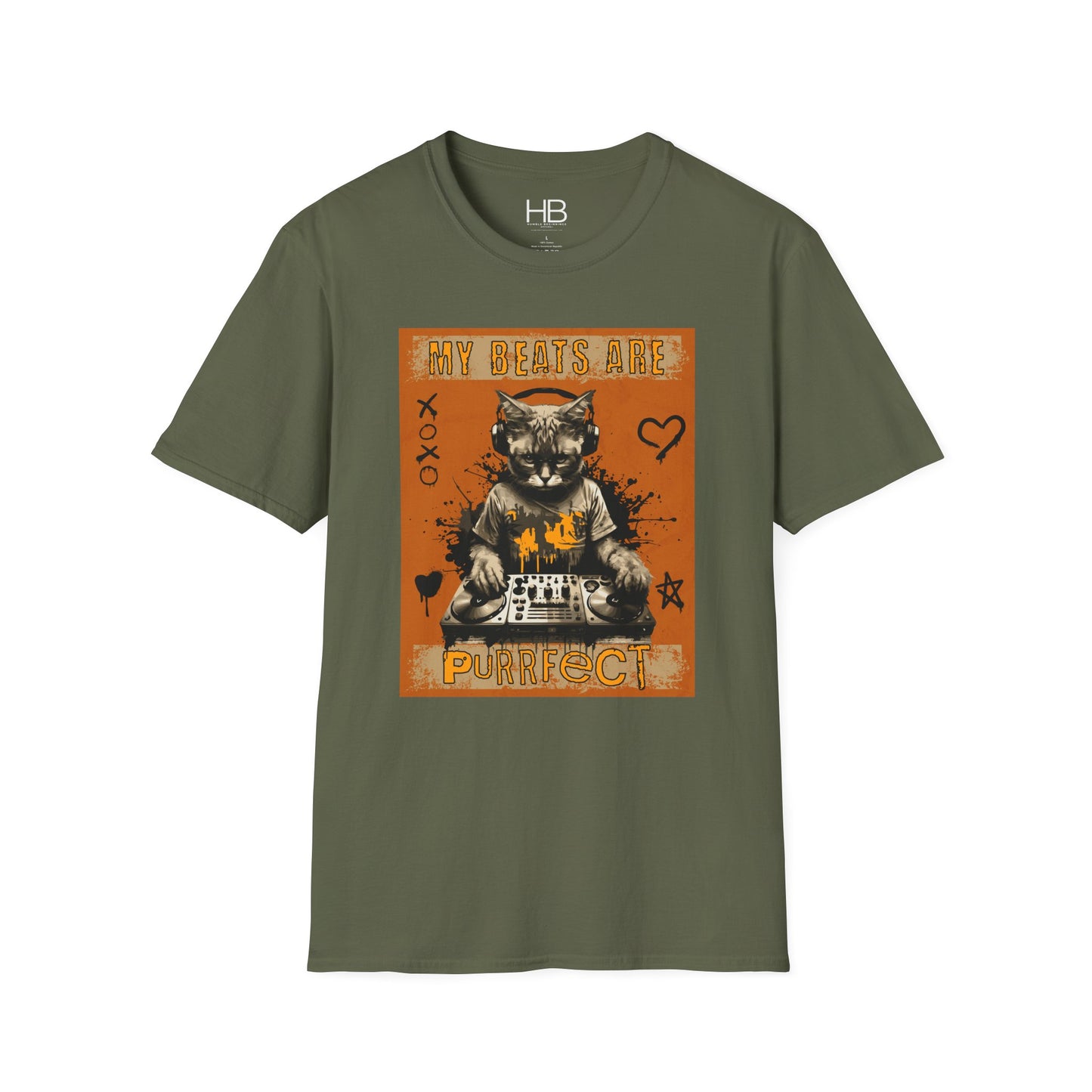Purrfect Beats Unisex Softstyle T-Shirt
